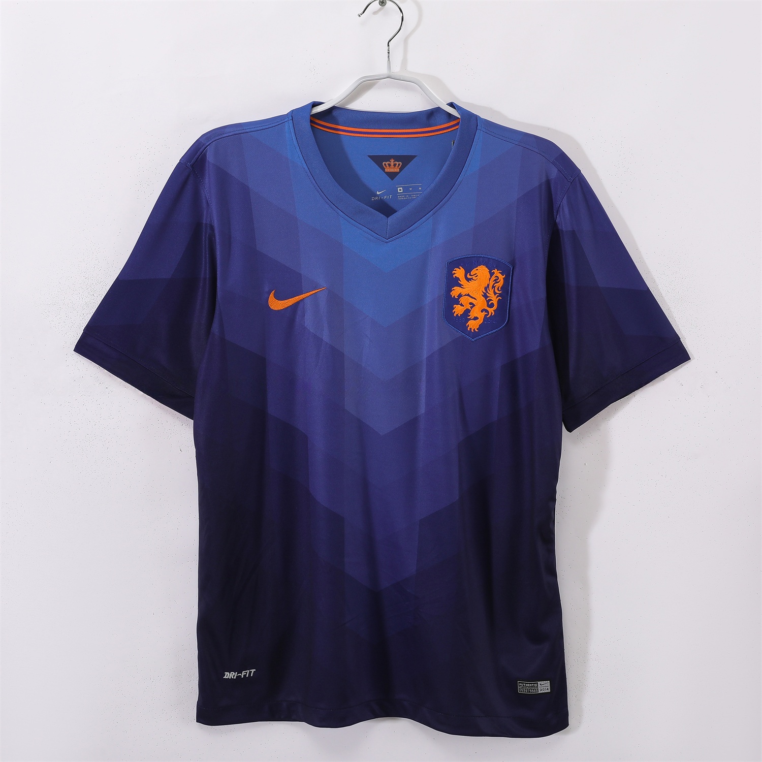 Retro Netherlands 2014 Away Blue Jersey - JerseysGala