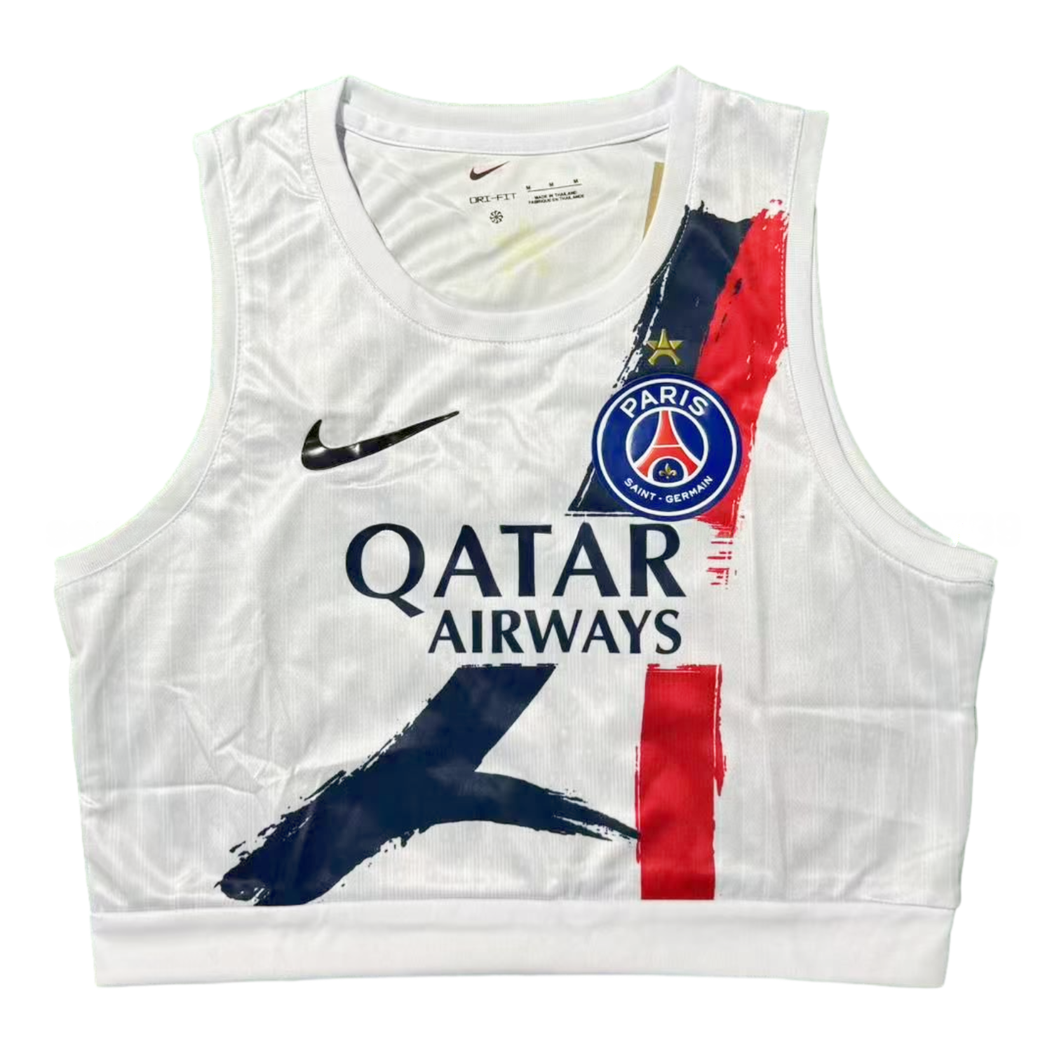 Women's Paris Saint-Germain PSG 24-25 Away White Yoga Vest - JerseysGala
