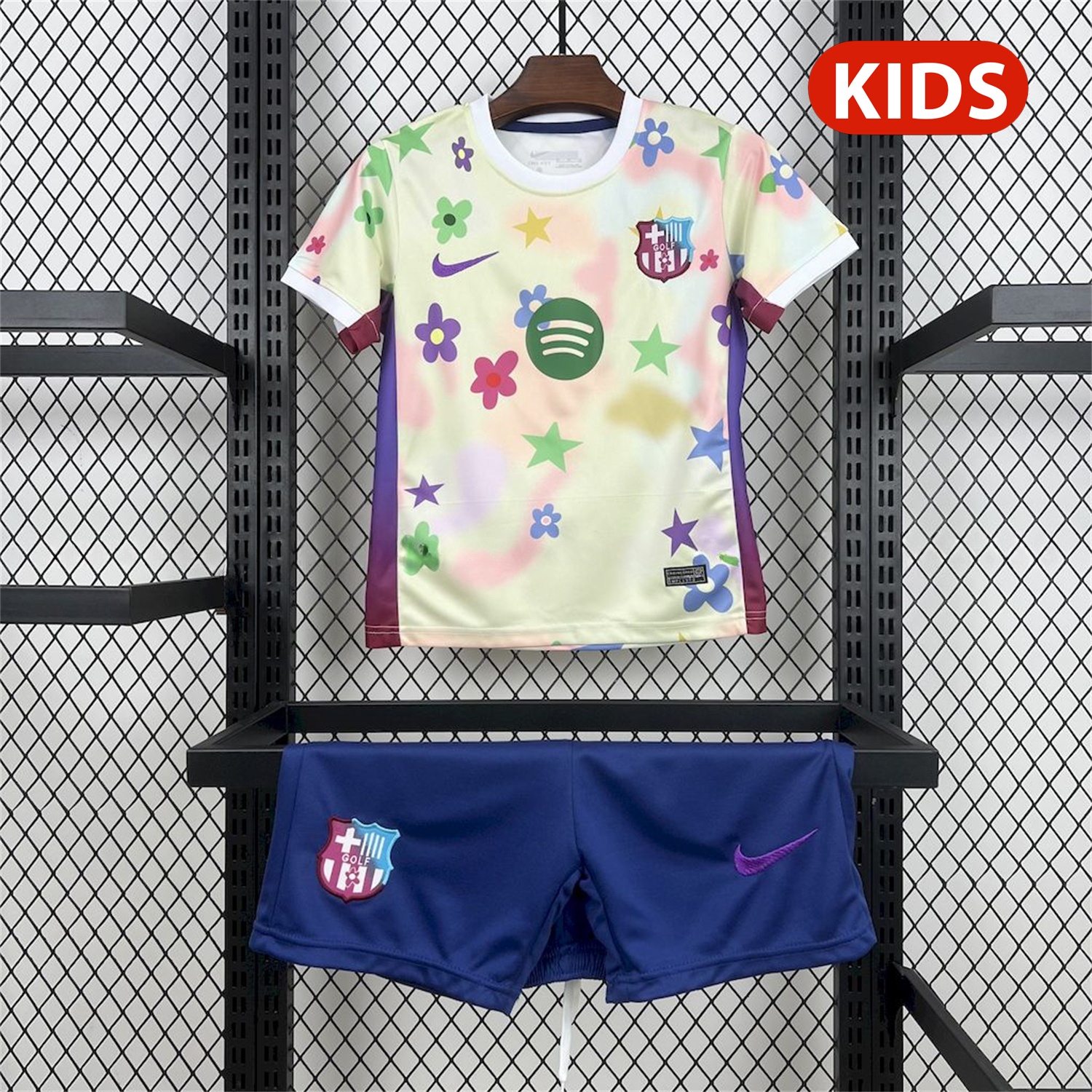 B.A.R.S.A 25-26 Stars And Flowers Pink Special Kids Kit - JerseysGala