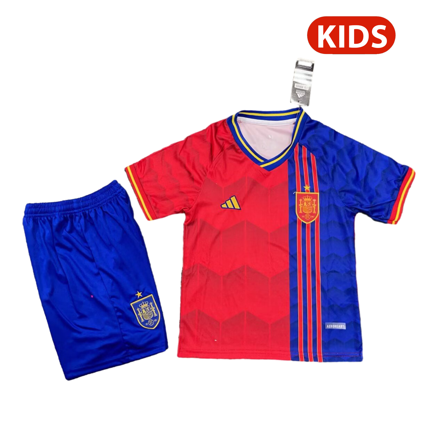 Spain 2025 2025 Red And Blue Special Edition Kids Kit - JerseysGala