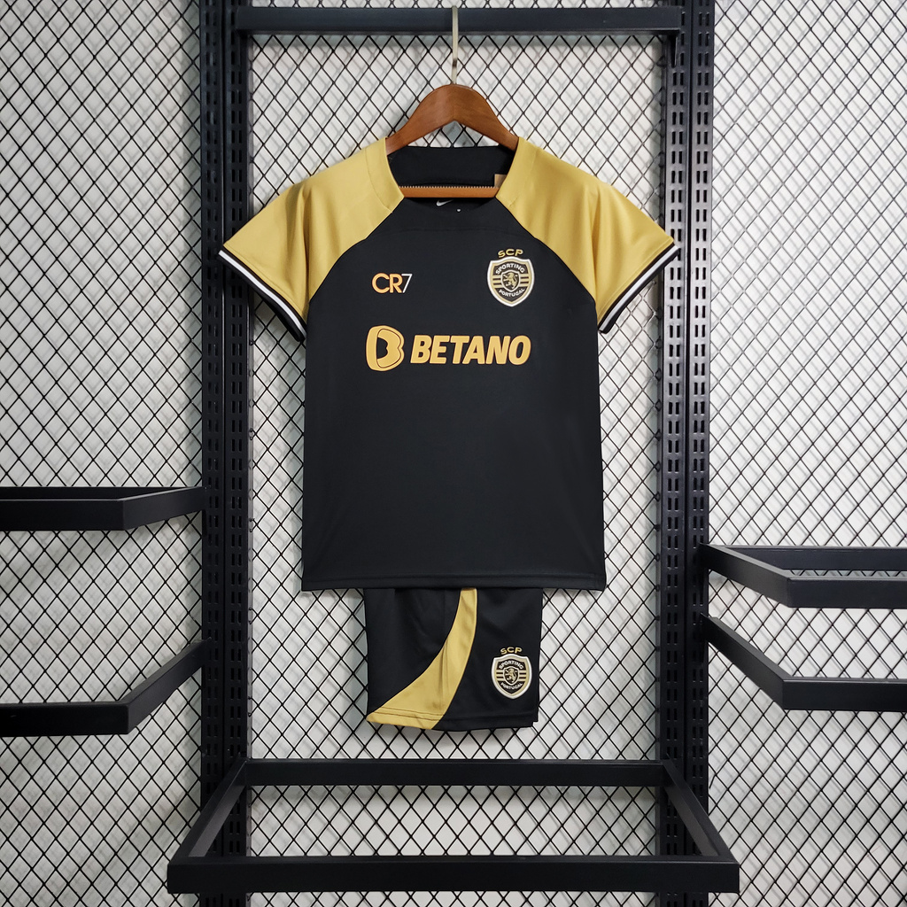 CR7 X Sporting CP Portugal 23-24 Third Kids Kit - JerseysGala