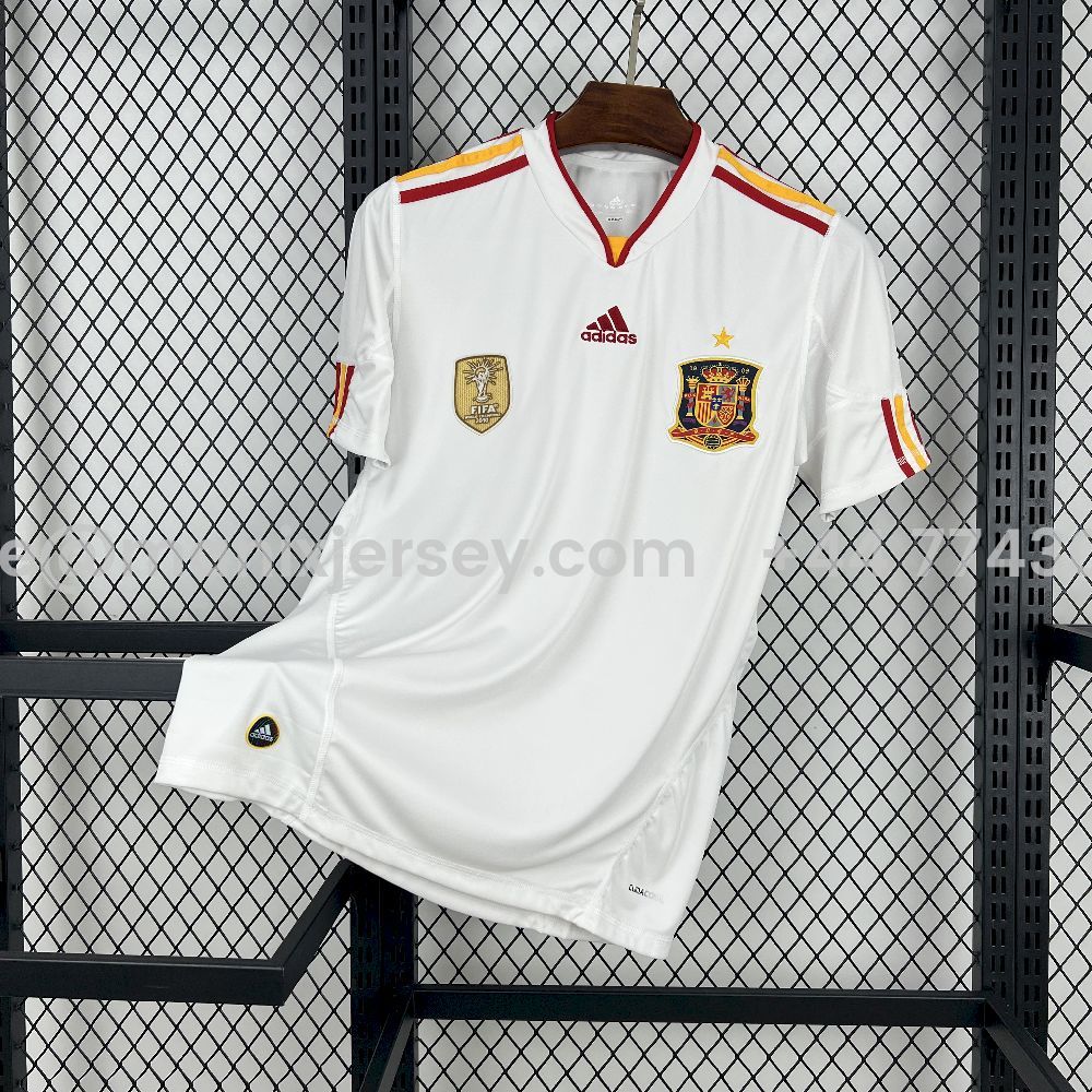 Retro Spain 2011 Away White Jersey - JerseysGala