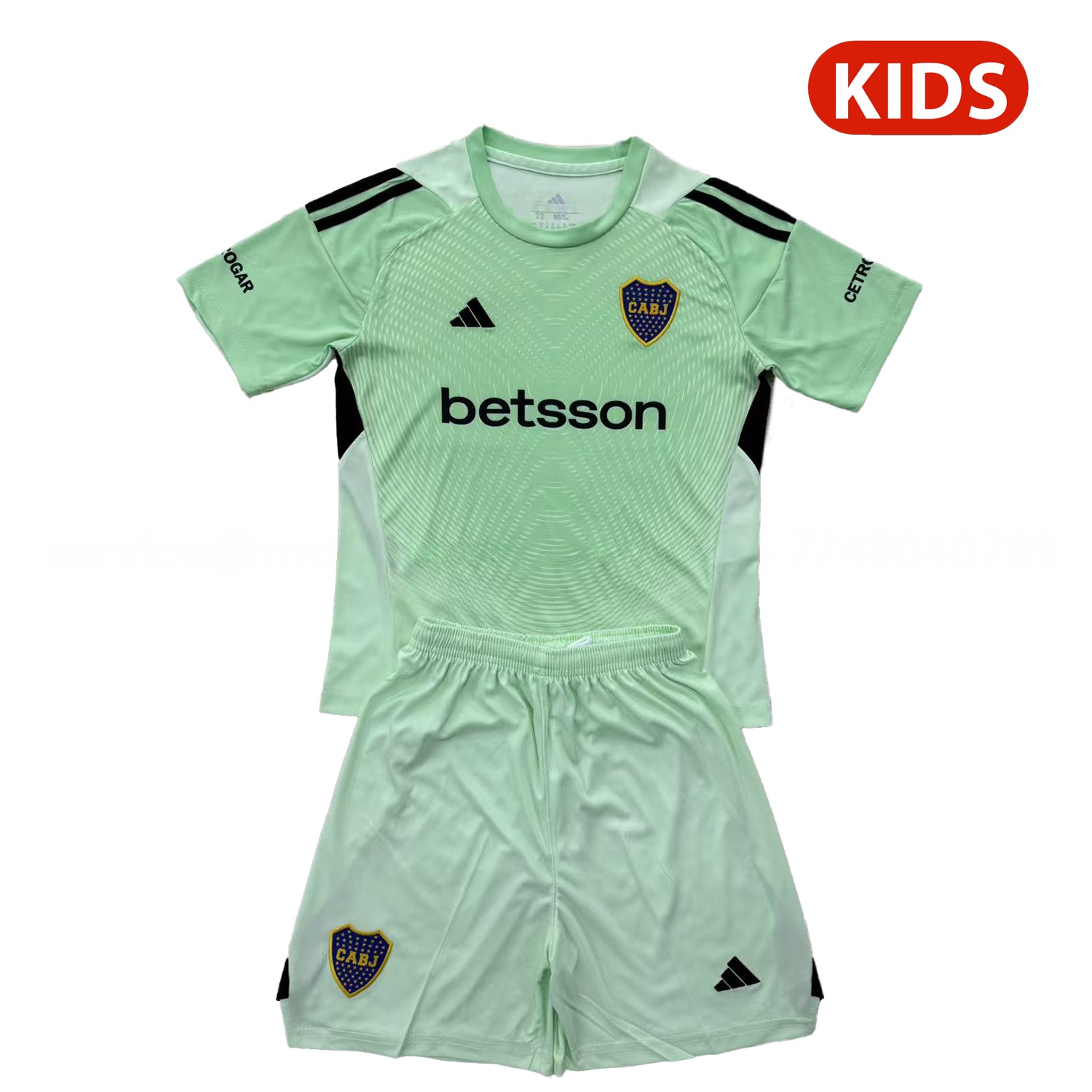 Boca Juniors 25-26 Green Goalkeeper Kids Kit - JerseysGala
