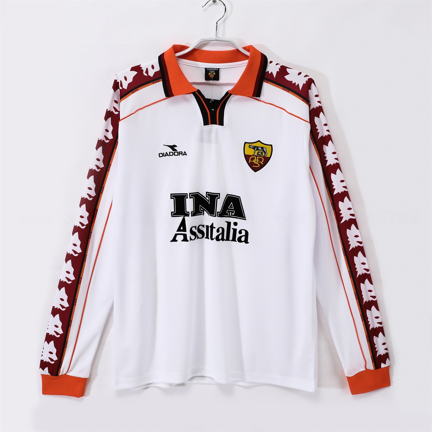 Retro Roma 1998-99 Away Long Sleeves Jersey - JerseysGala