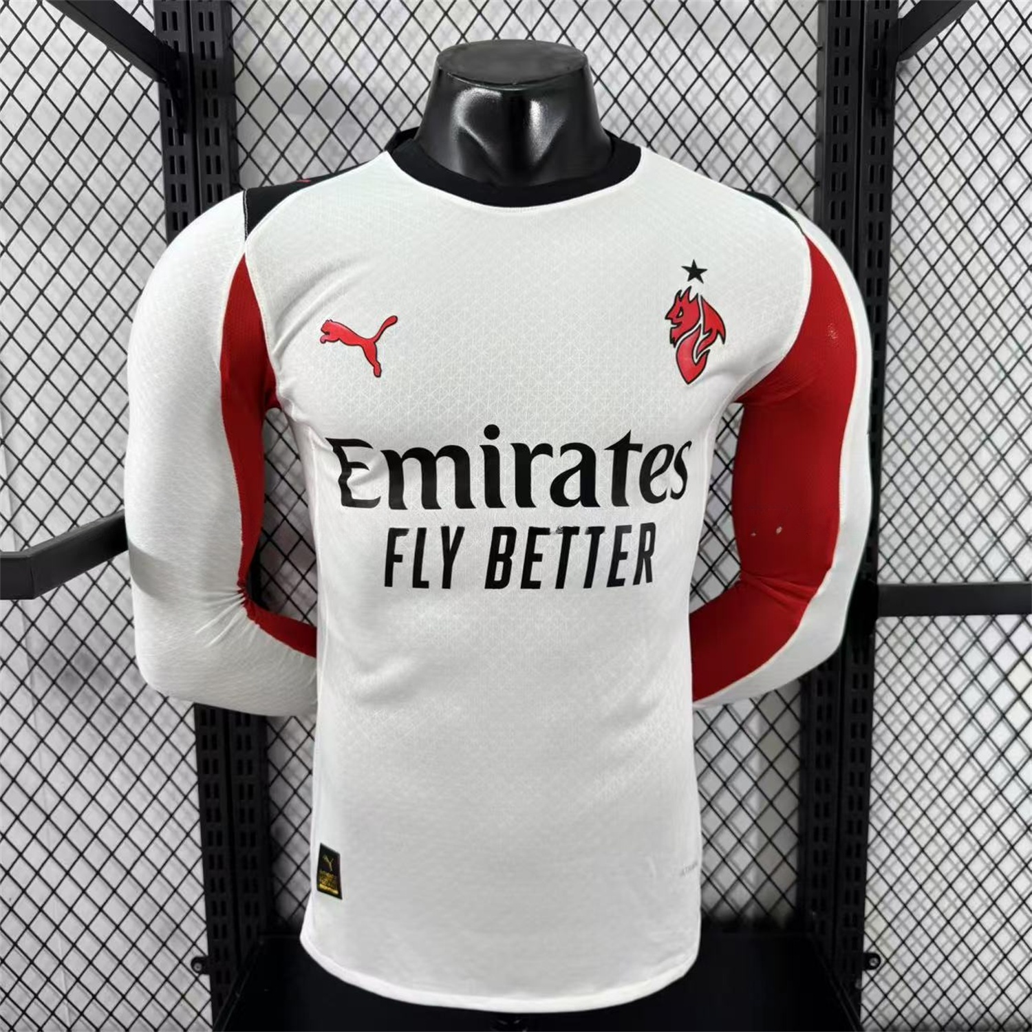 AC Milan 25-26 Away White Long Sleeves Jersey - Player Version - JerseysGala