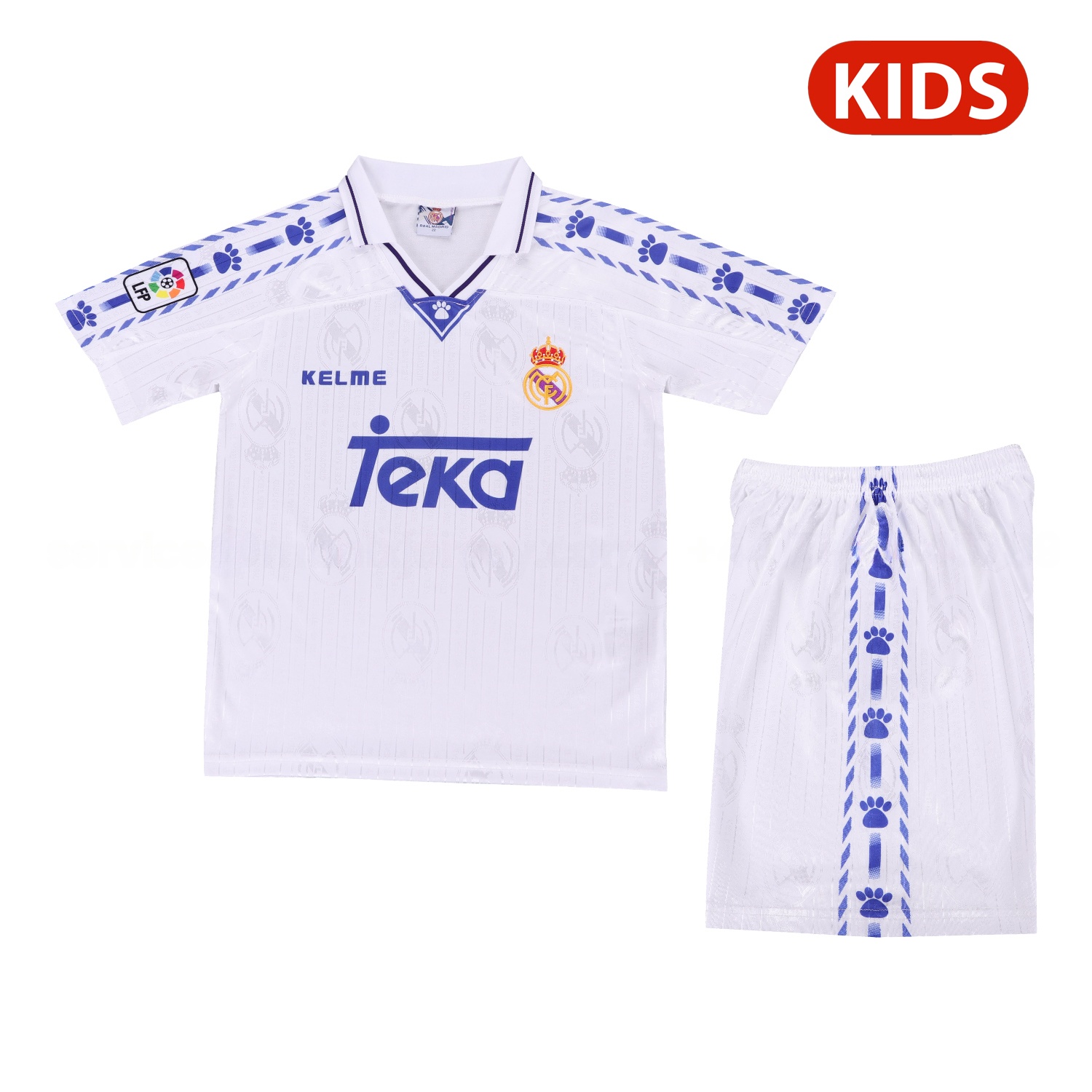 Retro Real Madrid 96-97 Home Kids Kit - JerseysGala