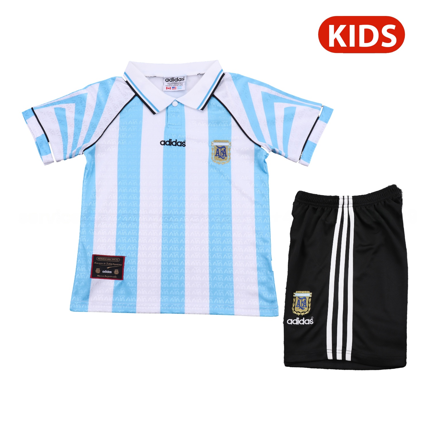 Retro Argentina 1996-97 Home Kids Kit - JerseysGala