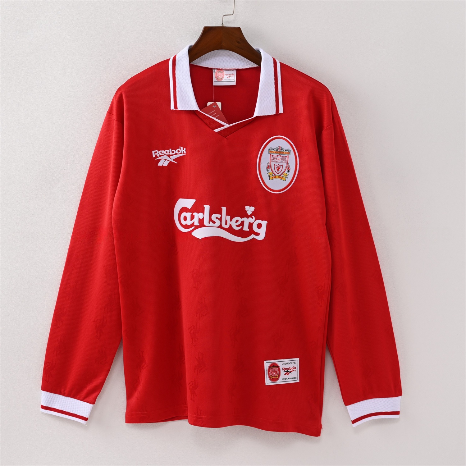 Retro Liver.pool 1996-97 Home Long Sleeves Jersey - JerseysGala