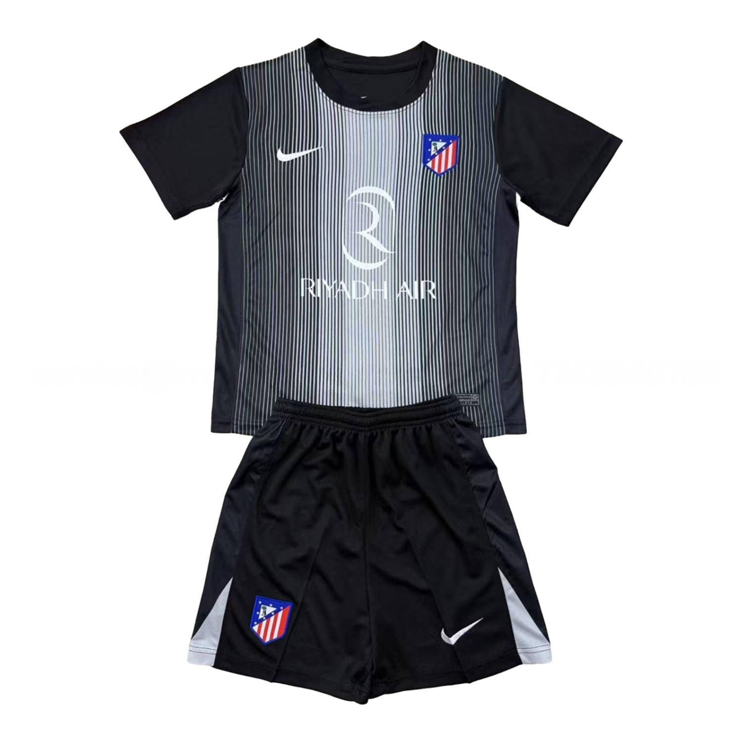 Atletico Madrid 25-26 Black Goalkeeper Men's Adult Jersey Set - Fans Version - JerseysGala
