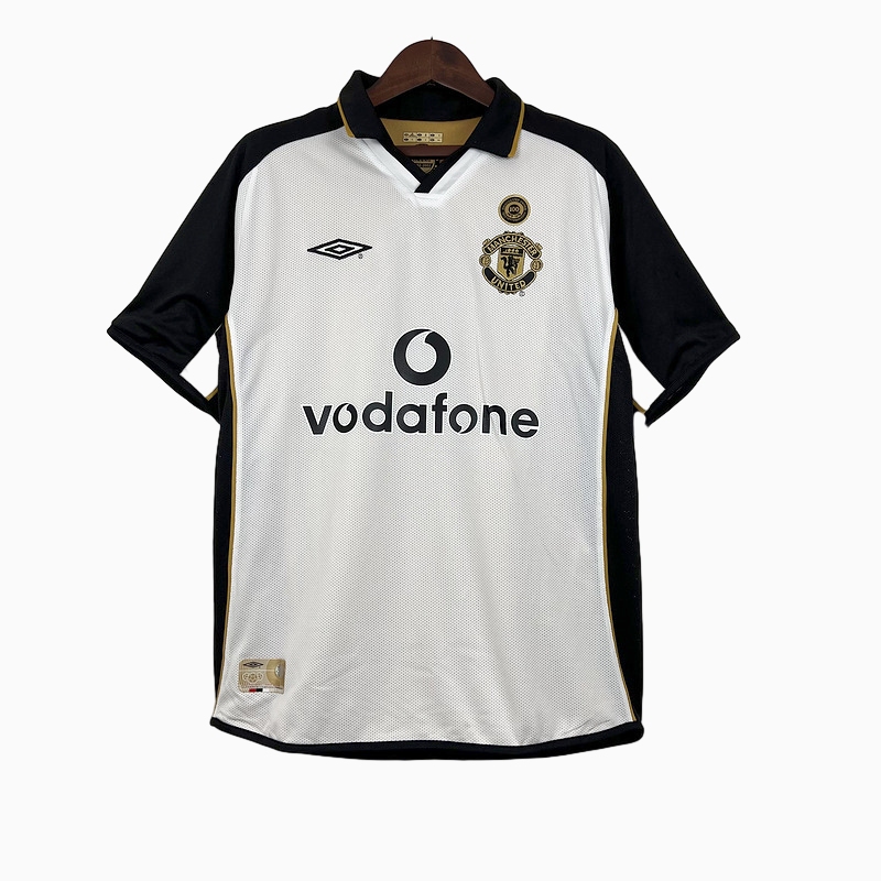 Retro Manchester United 01-02 100th Anniversary Special Edition Jersey - White - JerseysGala