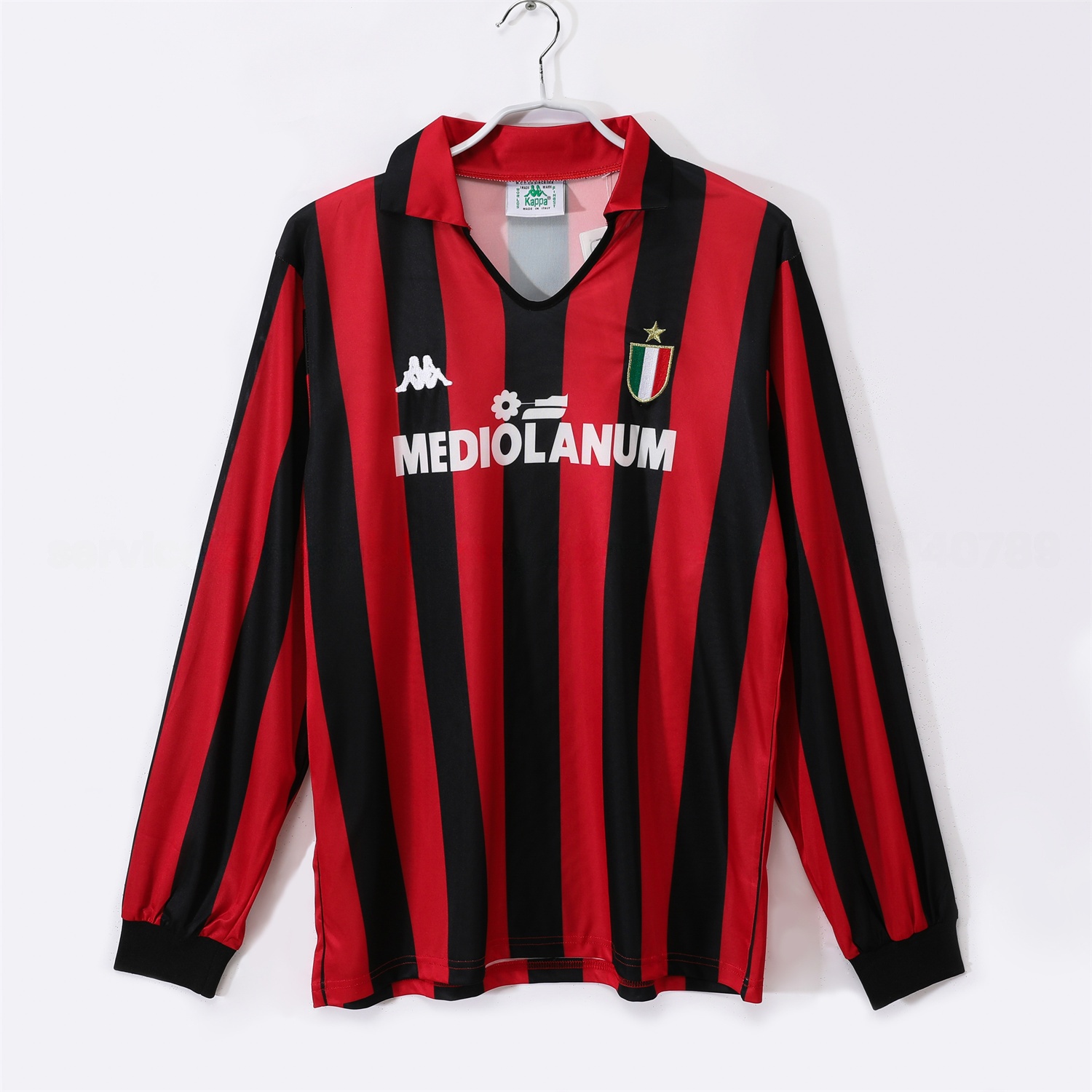 Retro AC Milan 1988-89 Home Long Sleeves Jersey - JerseysGala