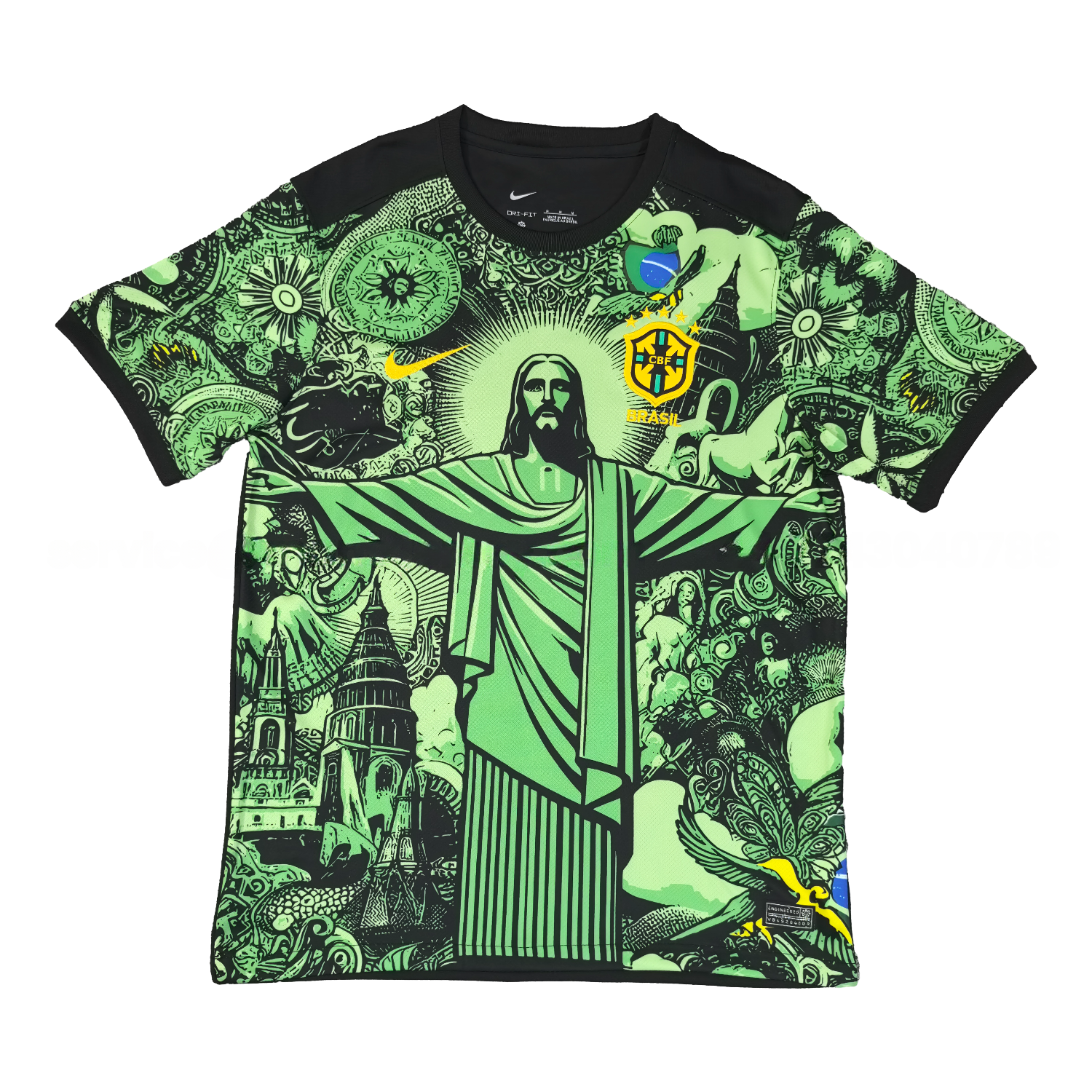 Brazil 25-26 Jesus Green Special Jersey - Fans Version - JerseysGala