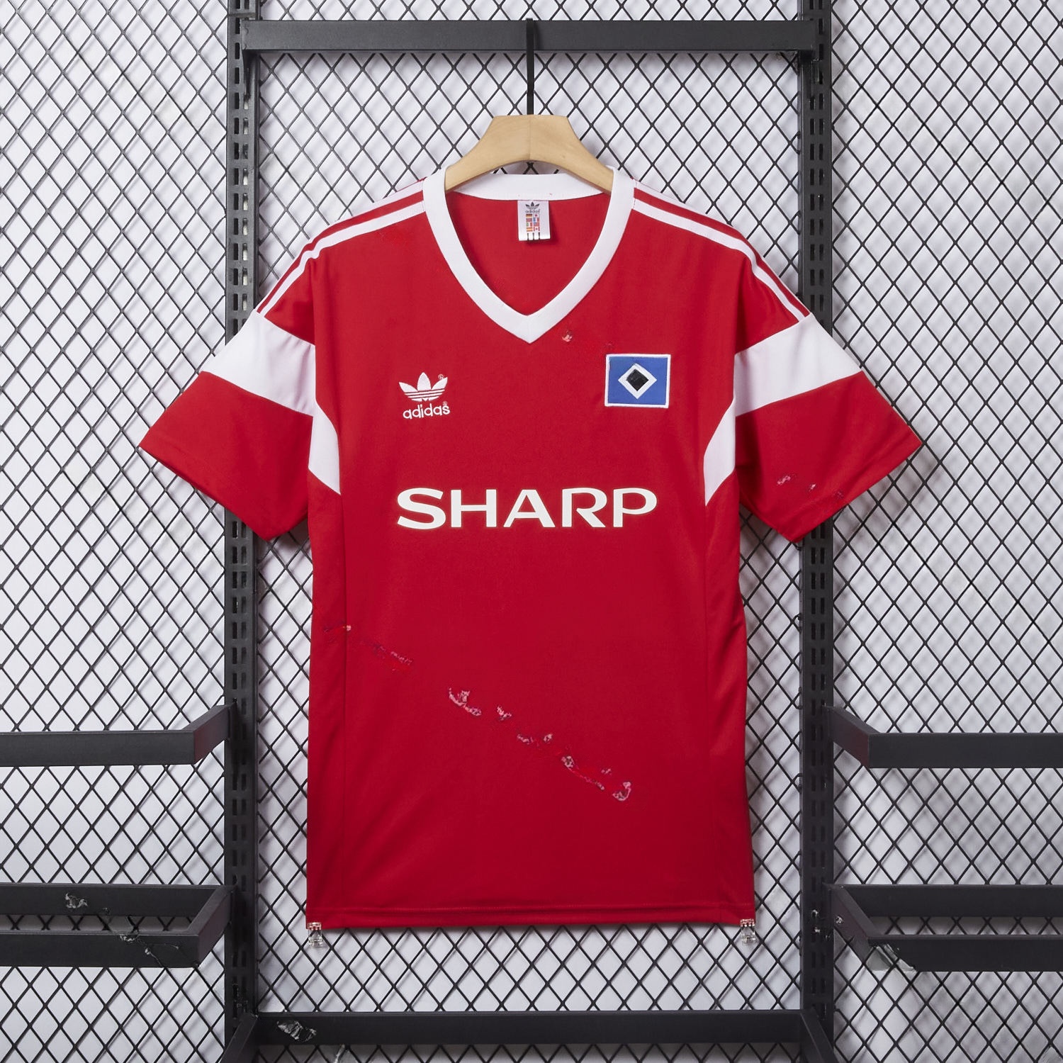 Retro Hamburger SV 1988 Away Red Jersey - JerseysGala