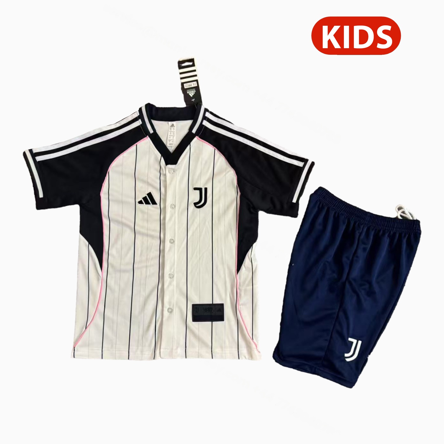 Juventus 25-26 White Baseball Kids Kit - JerseysGala