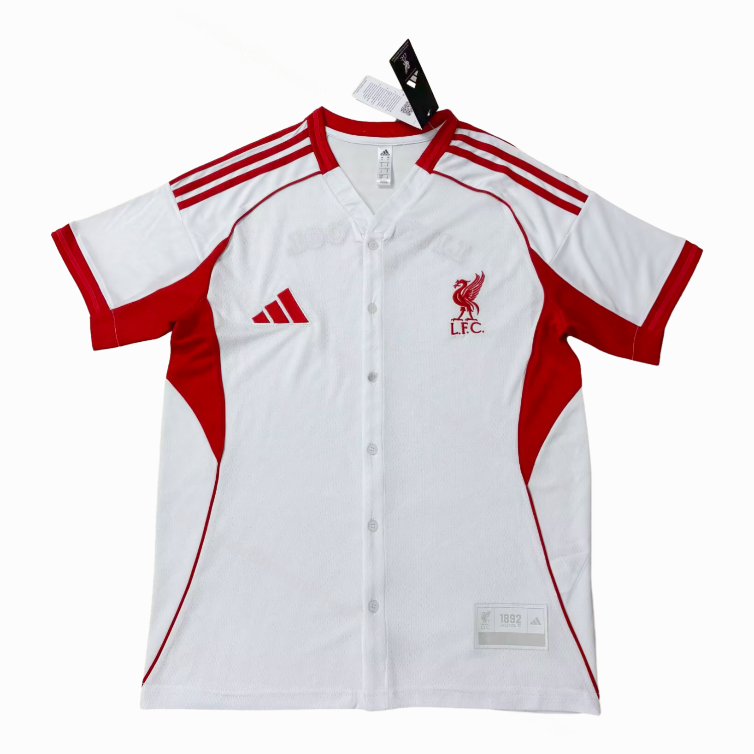 Liver.pool 25-26 White Baseball Jersey - JerseysGala