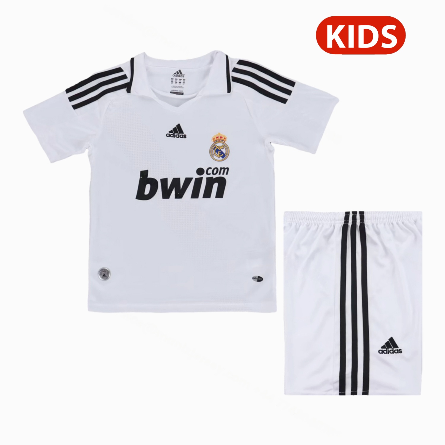 Retro Real Madrid 2008-09 Home Kids Kit - JerseysGala