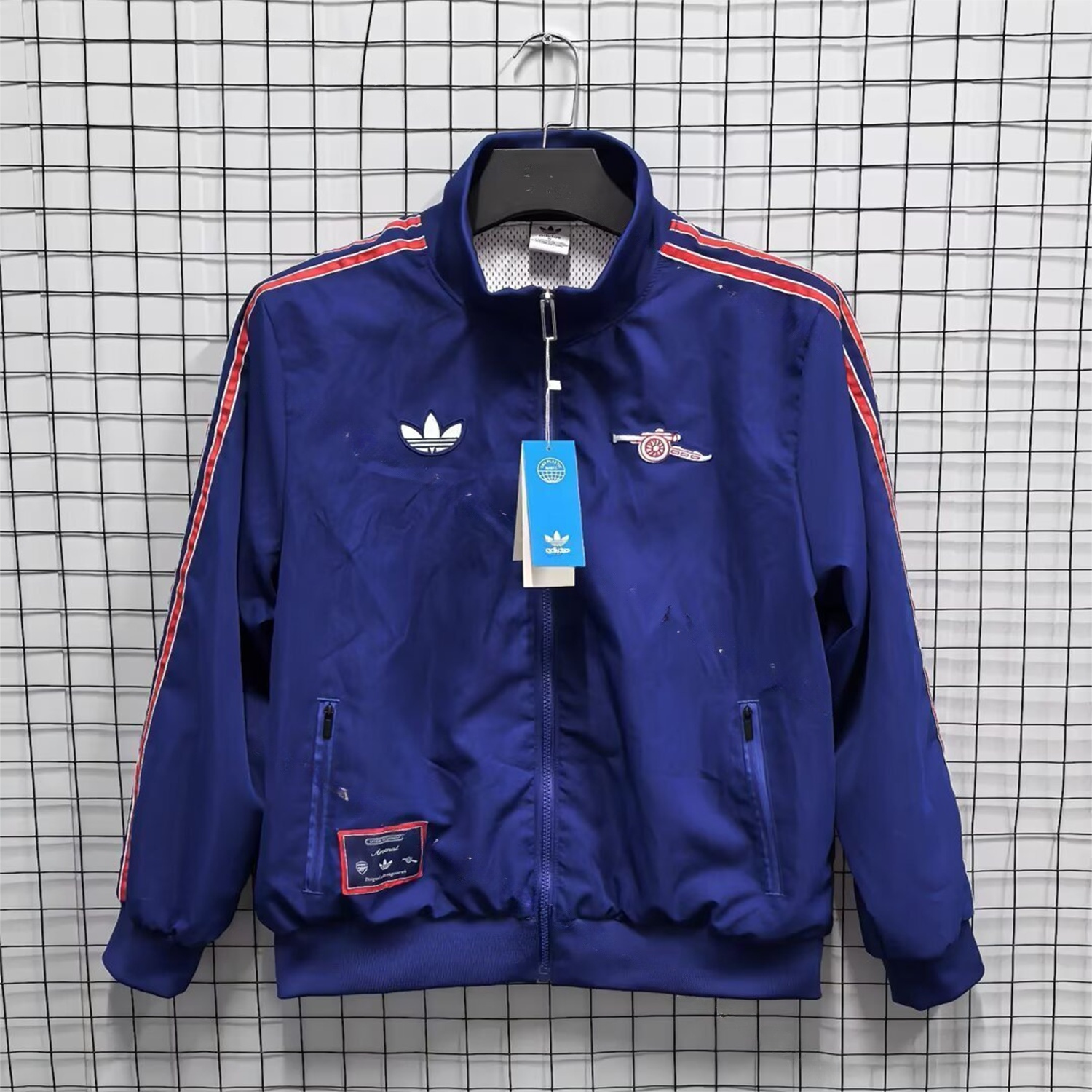 Arsenal 25-26 Throwback Windbreaker Jacket - Deep Blue - JerseysGala