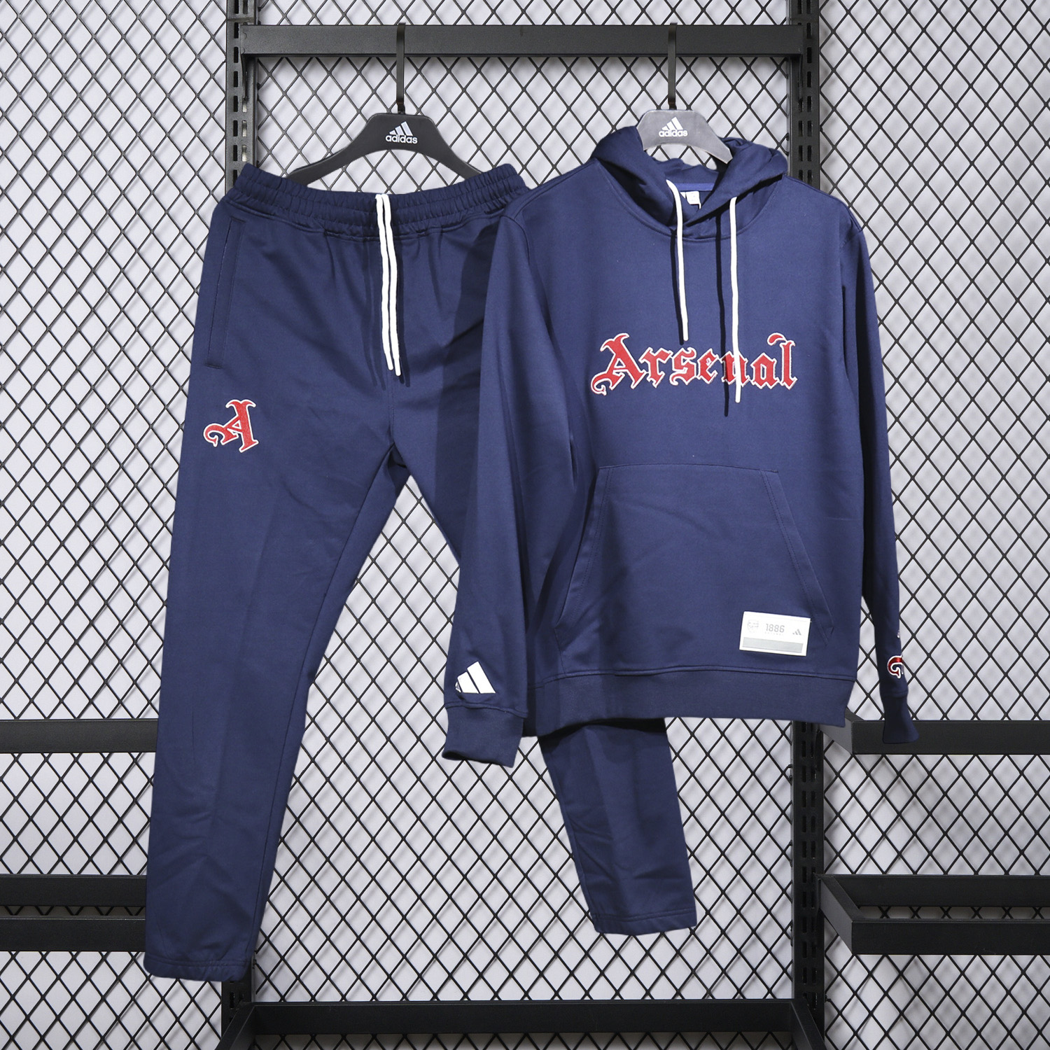 Arsenal 25-26 Pure Color Training Hoodie Set - Deep Blue Hoodie and Deep Blue Pants - JerseysGala