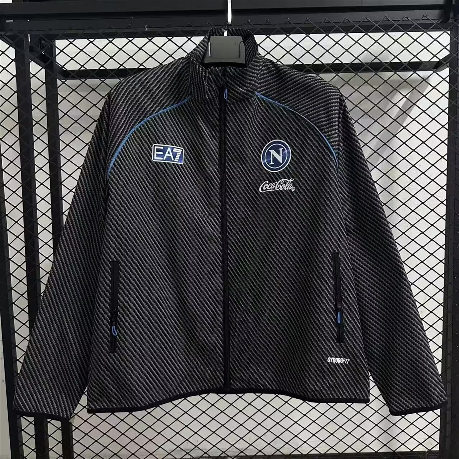 Napoli 25-26 Windbreaker Jacket - Black - JerseysGala