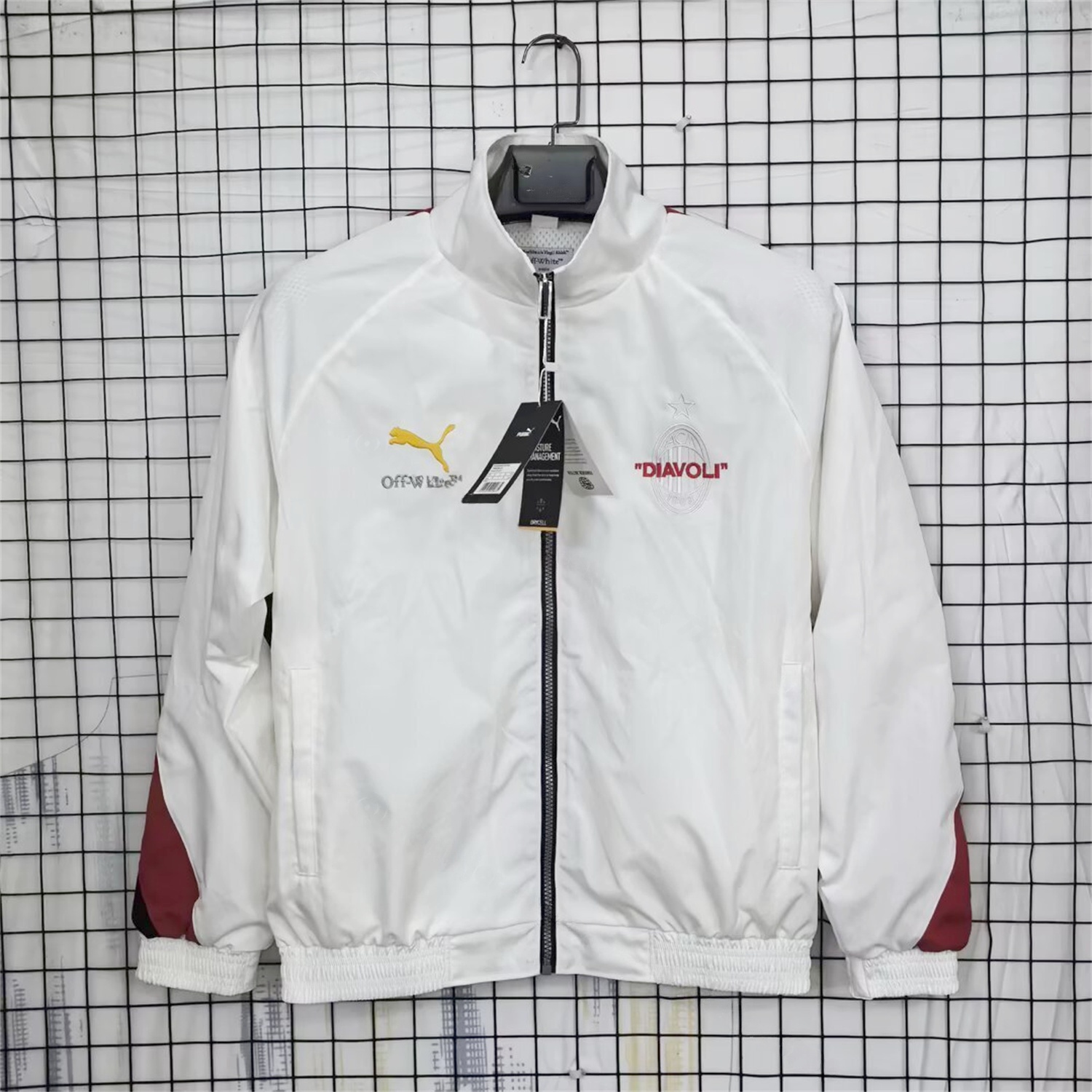AC Milan 25-26 Windbreaker Jacket - White And Red - JerseysGala