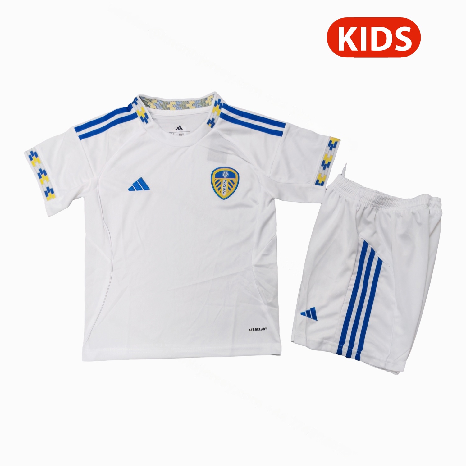 Leeds United 25-26 Home Unsponsored Kids Kit - JerseysGala