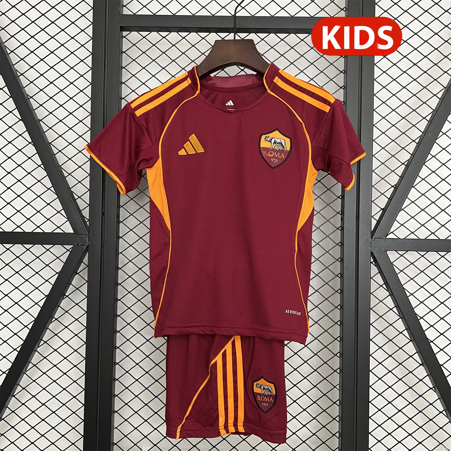AS Roma 25-26 Home Unsponsored Kids Kit - JerseysGala