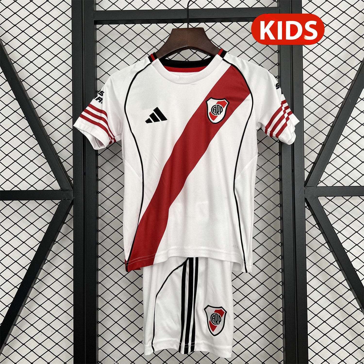 River Plate 25-26 Home Unsponsored Kids Kit - JerseysGala