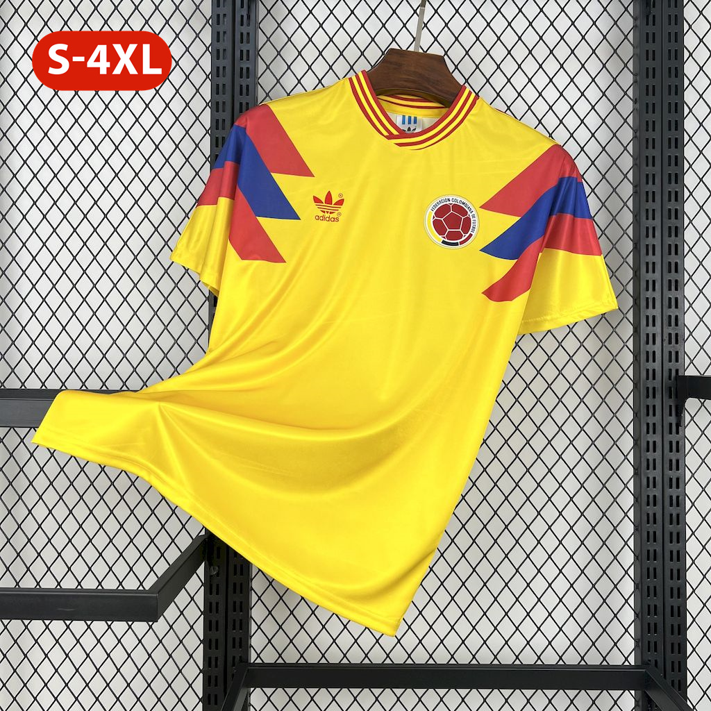 Retro Colombia 1990 Home Stadium Jersey - JerseysGala