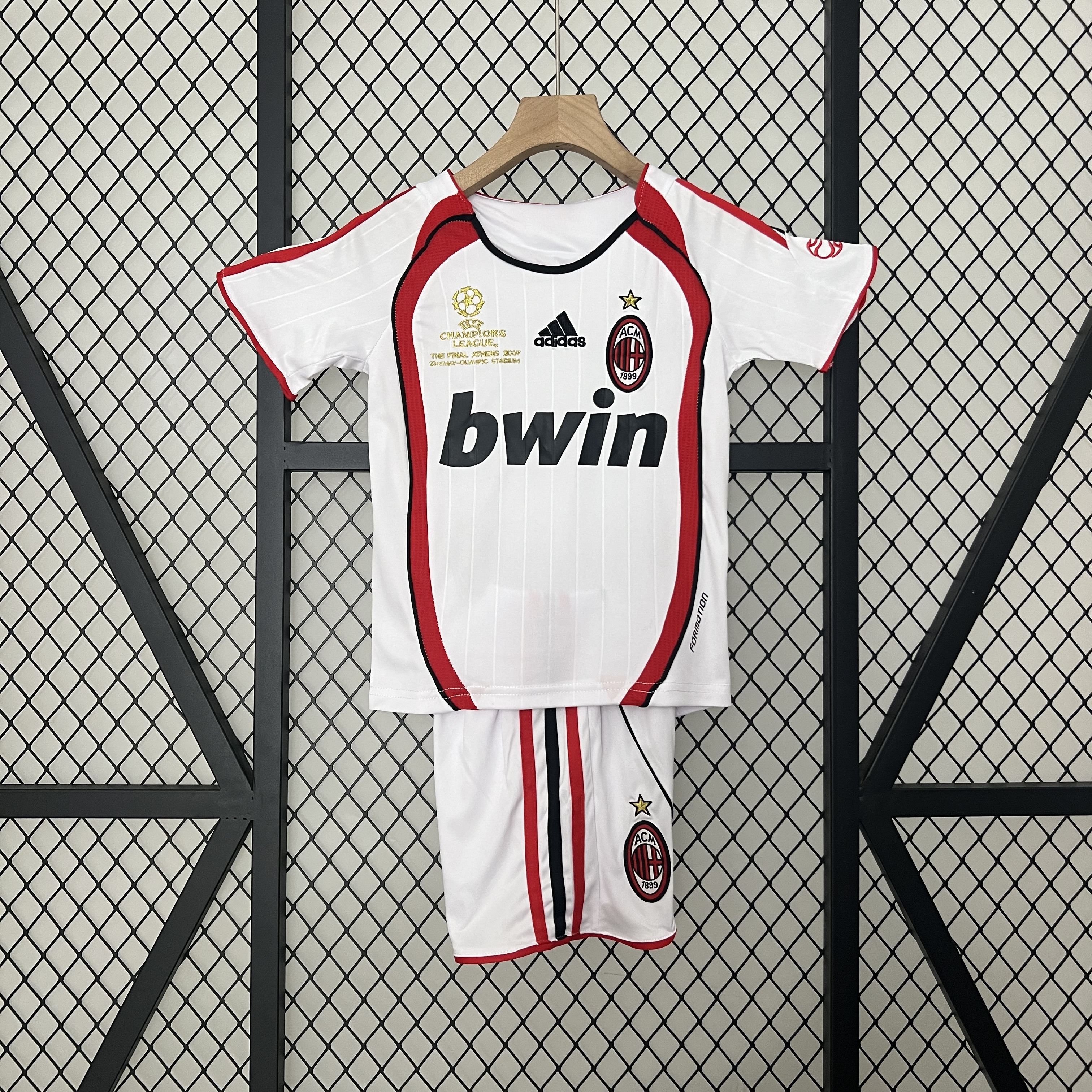 Retro AC Milan 2006-07 Away Stadium Kids Kit - Champions League Final - JerseysGala