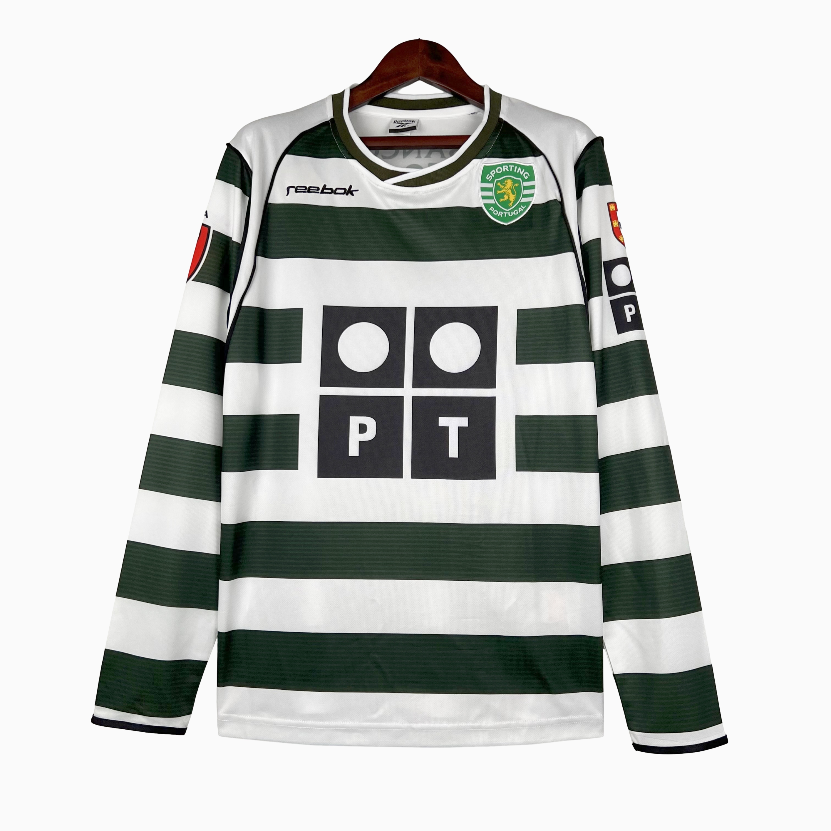 Retro Sporting CP 03-04 Home Stadium Long Sleeve Jersey - JerseysGala