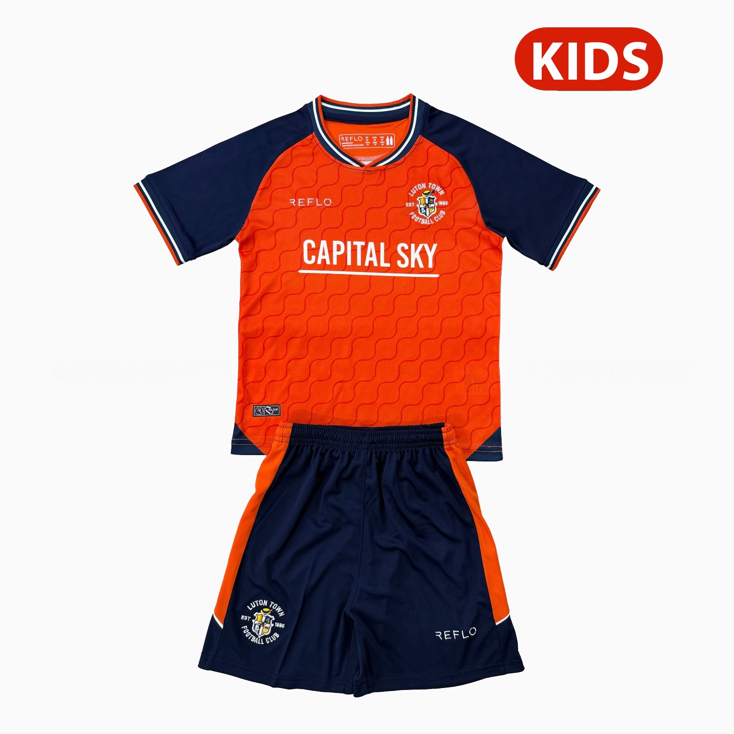 Luton Town 25-26 Home Kids Kit - JerseysGala