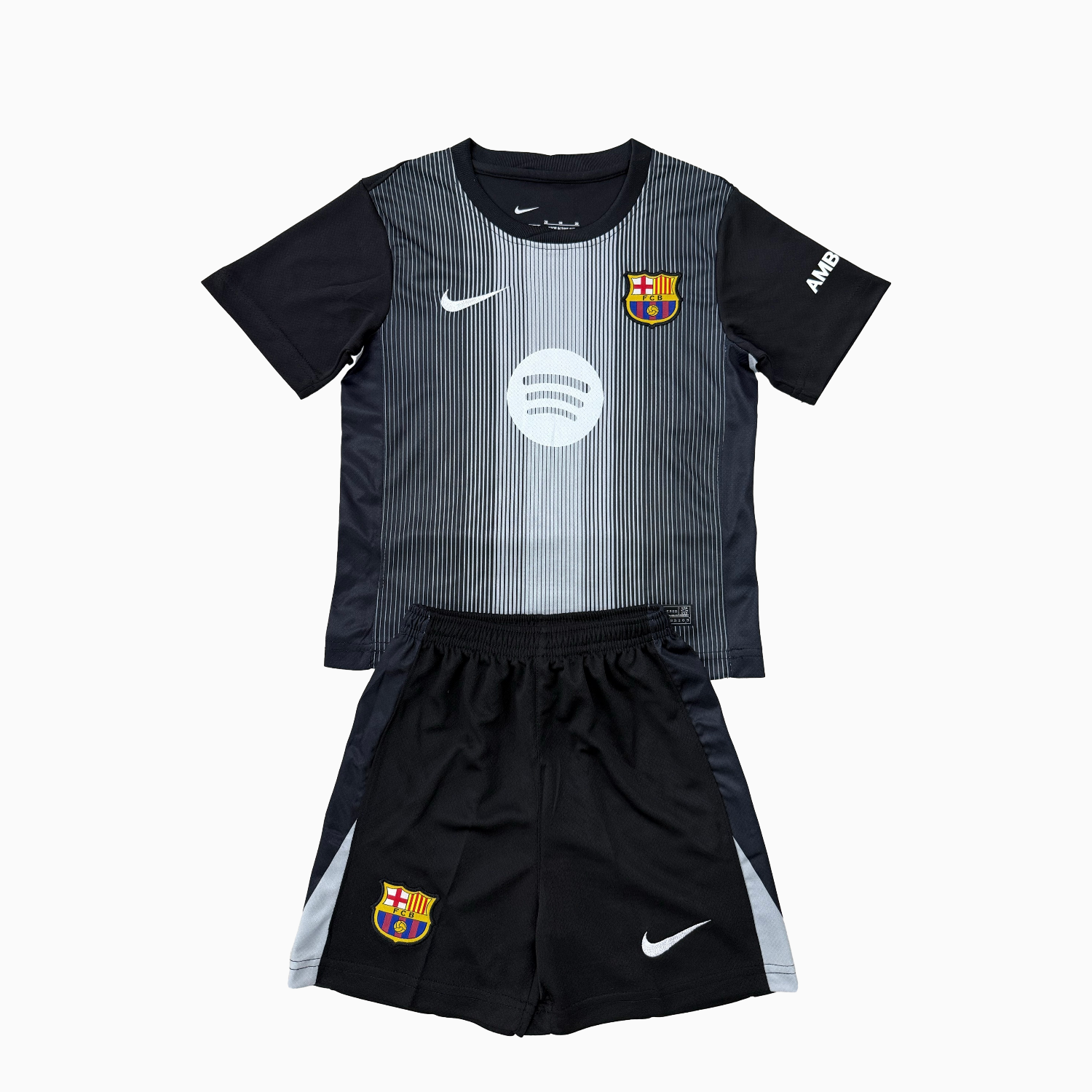 Barcelona 25-26 Black Goalkeeper Men's Adult Jersey Set - Fans Version - JerseysGala
