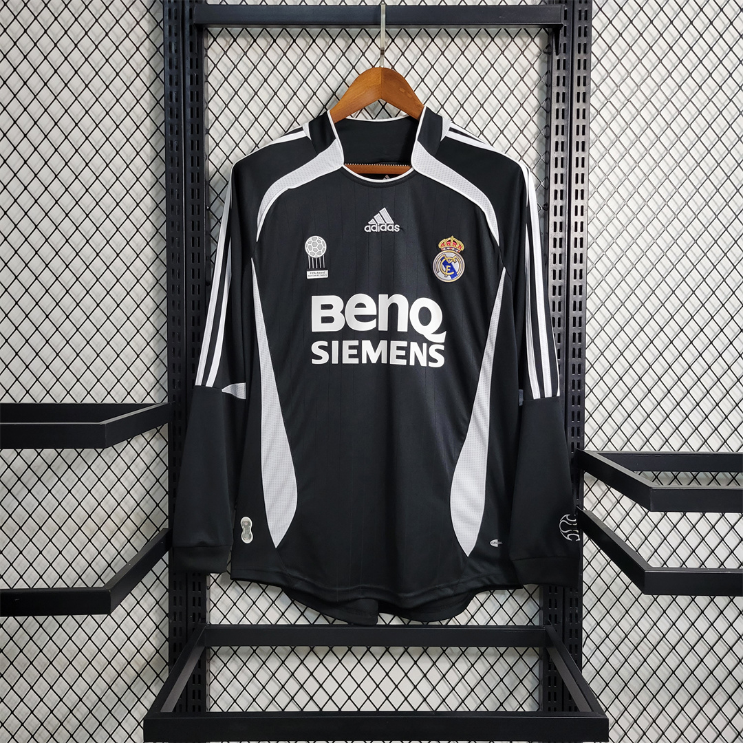 Retro Real Madrid 06-07 Away Long Sleeve Jersey - JerseysGala