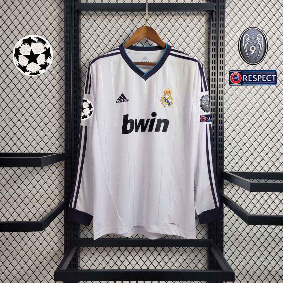 Retro Real Madrid 12-13 Home Long Sleeve Jersey - JerseysGala