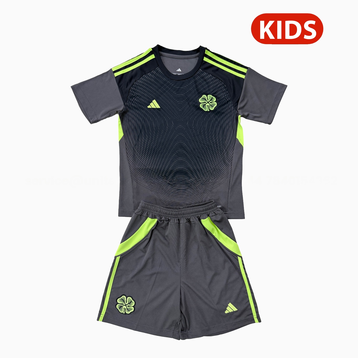 Celtic 25-26 Black Goalkeeper Kids Kit - JerseysGala