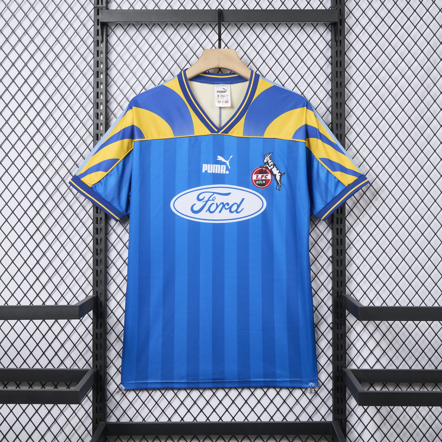 Retro 1. FC Köln 1995-96 Away Blue Jersey - JerseysGala