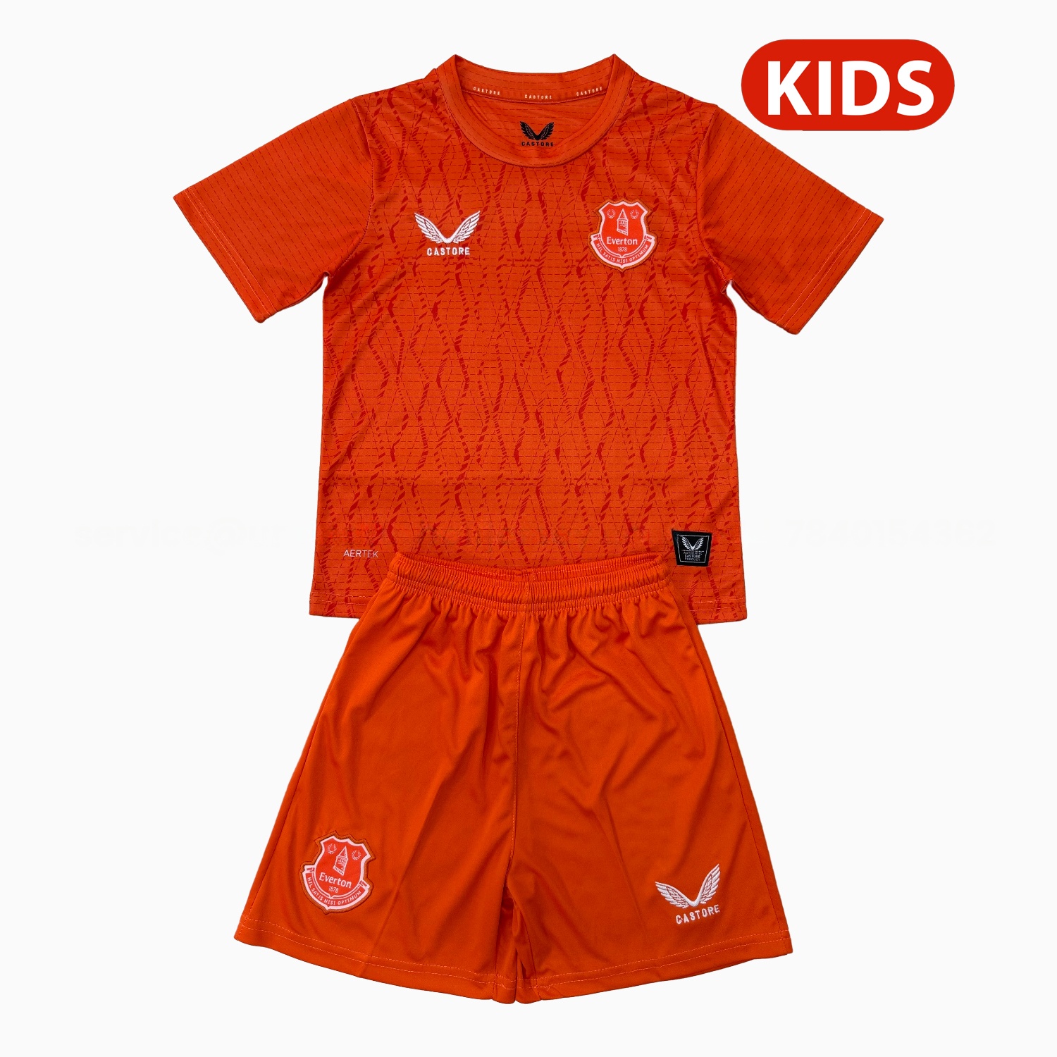 Everton 25-26 Orange Goalkeeper Kids Kit - JerseysGala