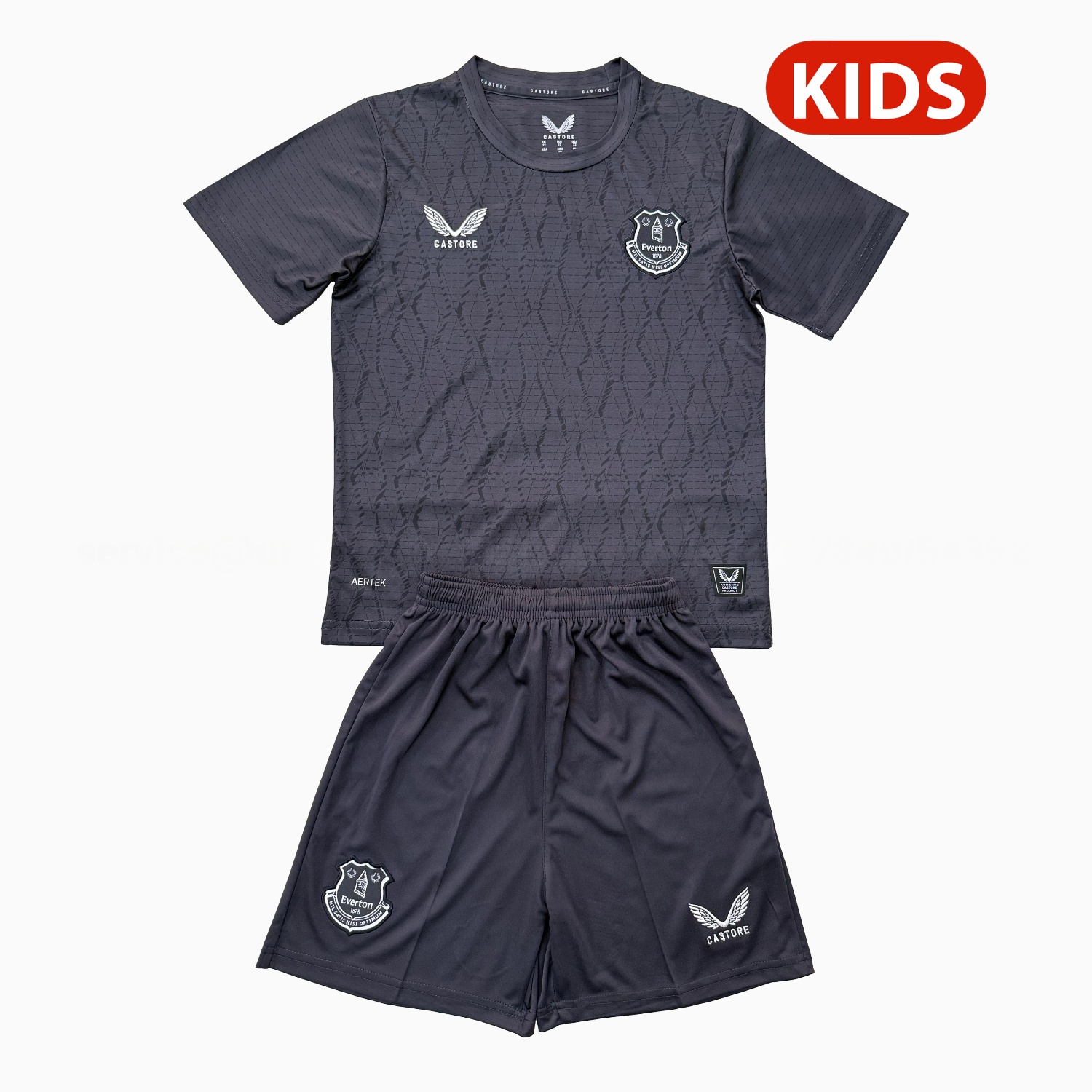 Everton 25-26 Gray Goalkeeper Kids Kit - JerseysGala
