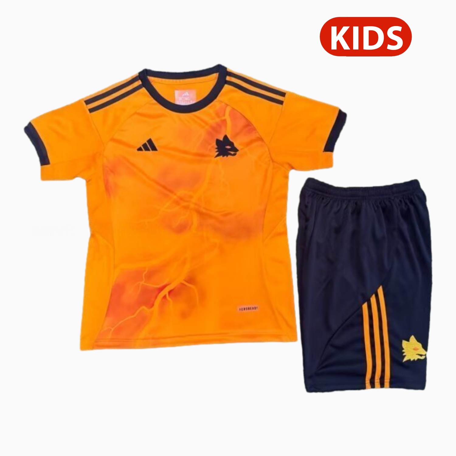 AS Roma 25-26 Away Unsponsored Kids Kit - JerseysGala
