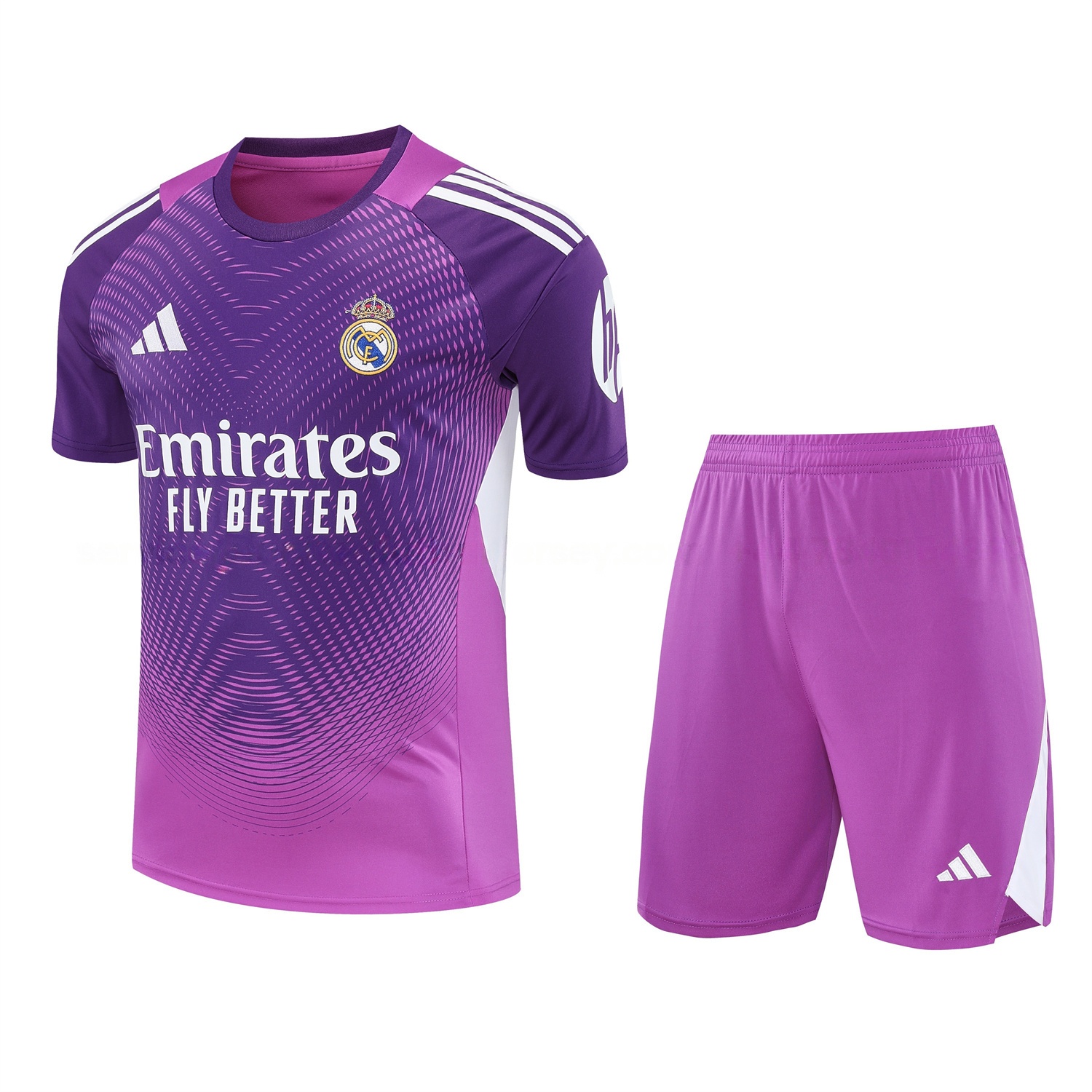 Real Madrid 25-26 Short-Sleeve Training Set - Purple Top & Purple Shorts - JerseysGala