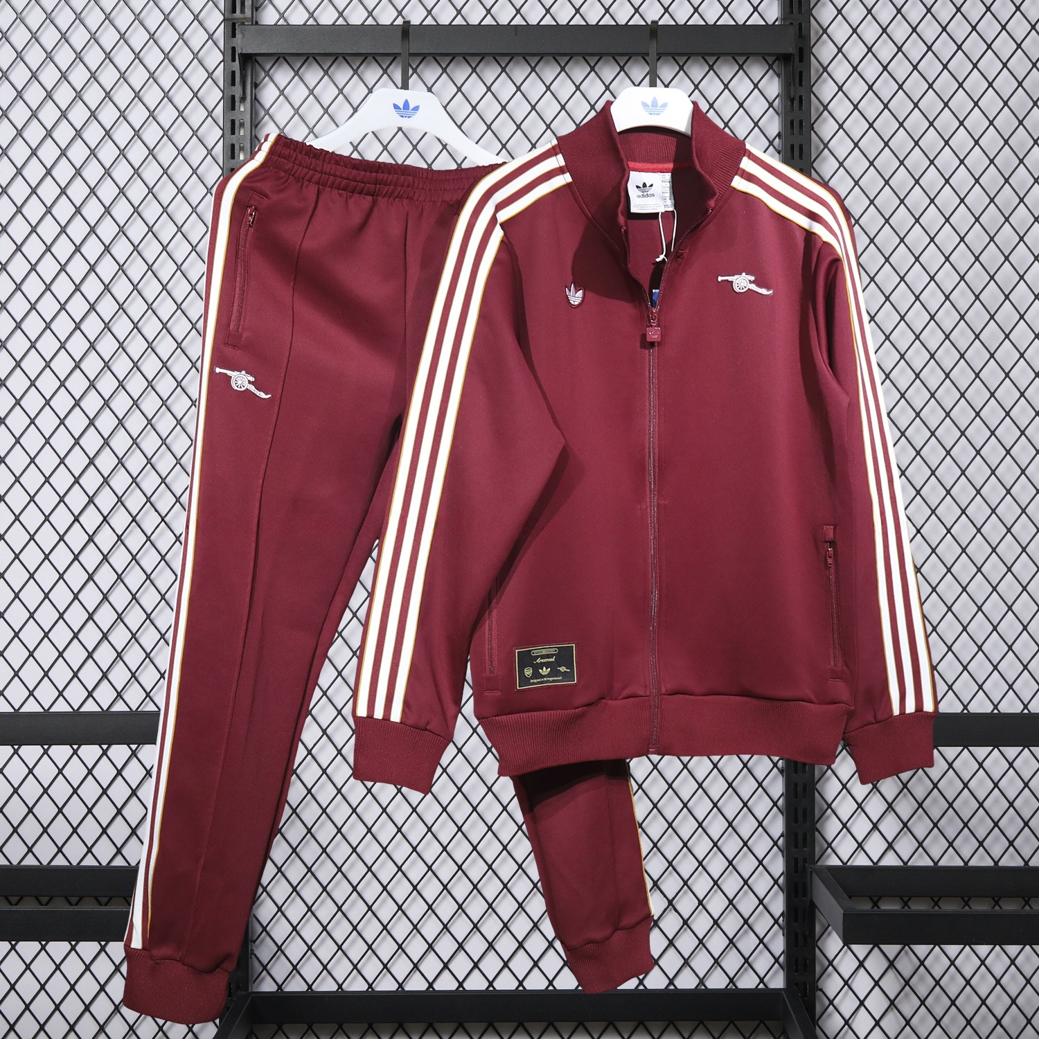 Arsenal 25-26 Jacket Training Tracksuit - Red Throwback Jackets & Red Pants - JerseysGala