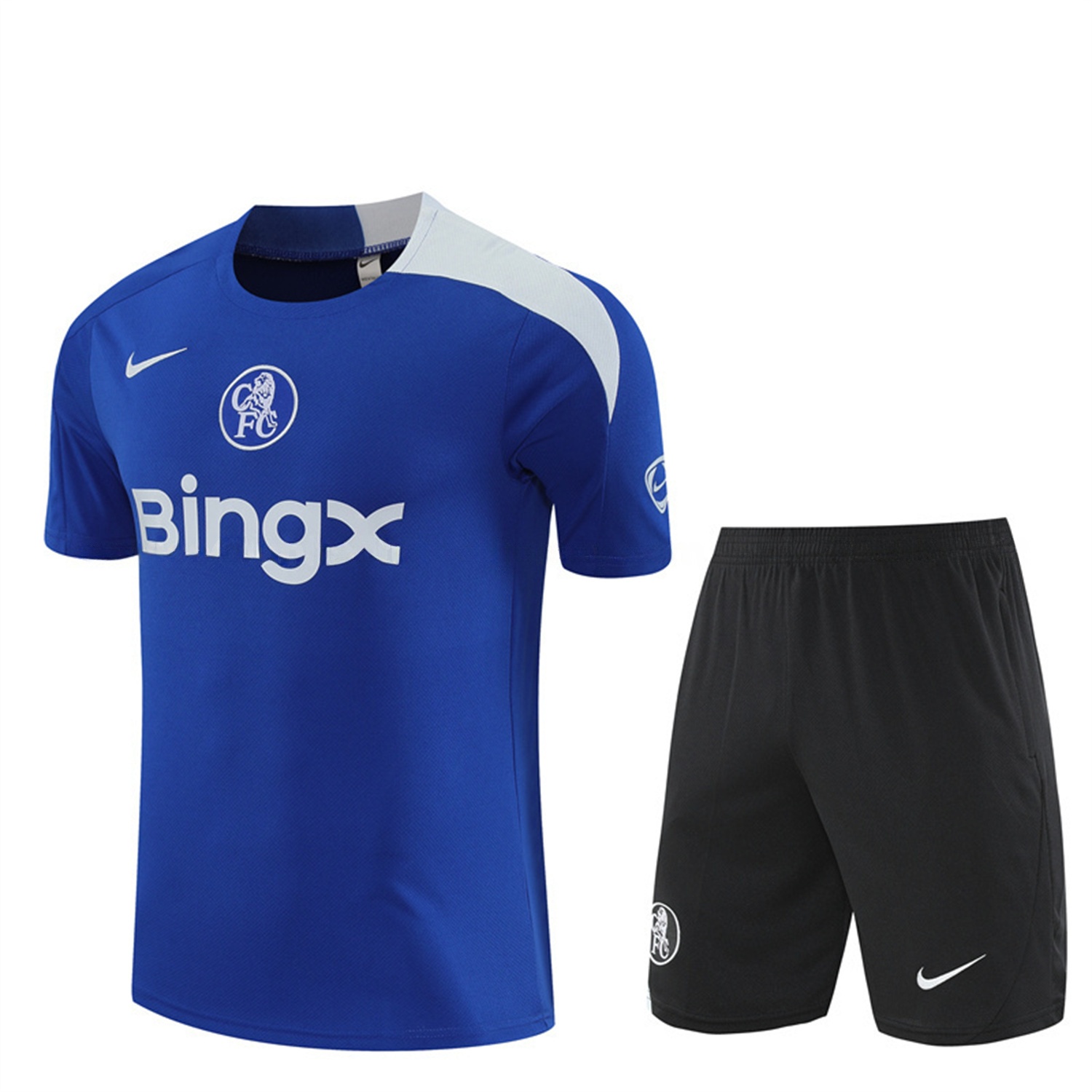 C.H.E.L.S.E.A 25-26 Short-Sleeve Training Set - Blue Top & Black Shorts - JerseysGala