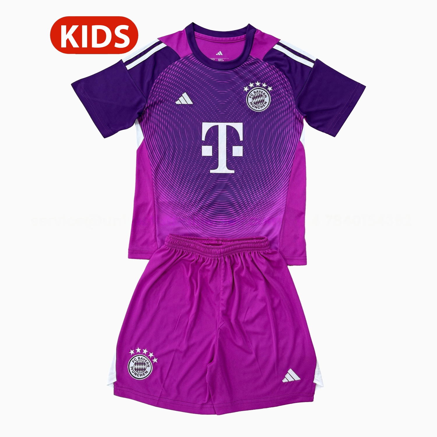 Bayern Munich 25-26 Pueple Goalkeeper Kids Kit - JerseysGala