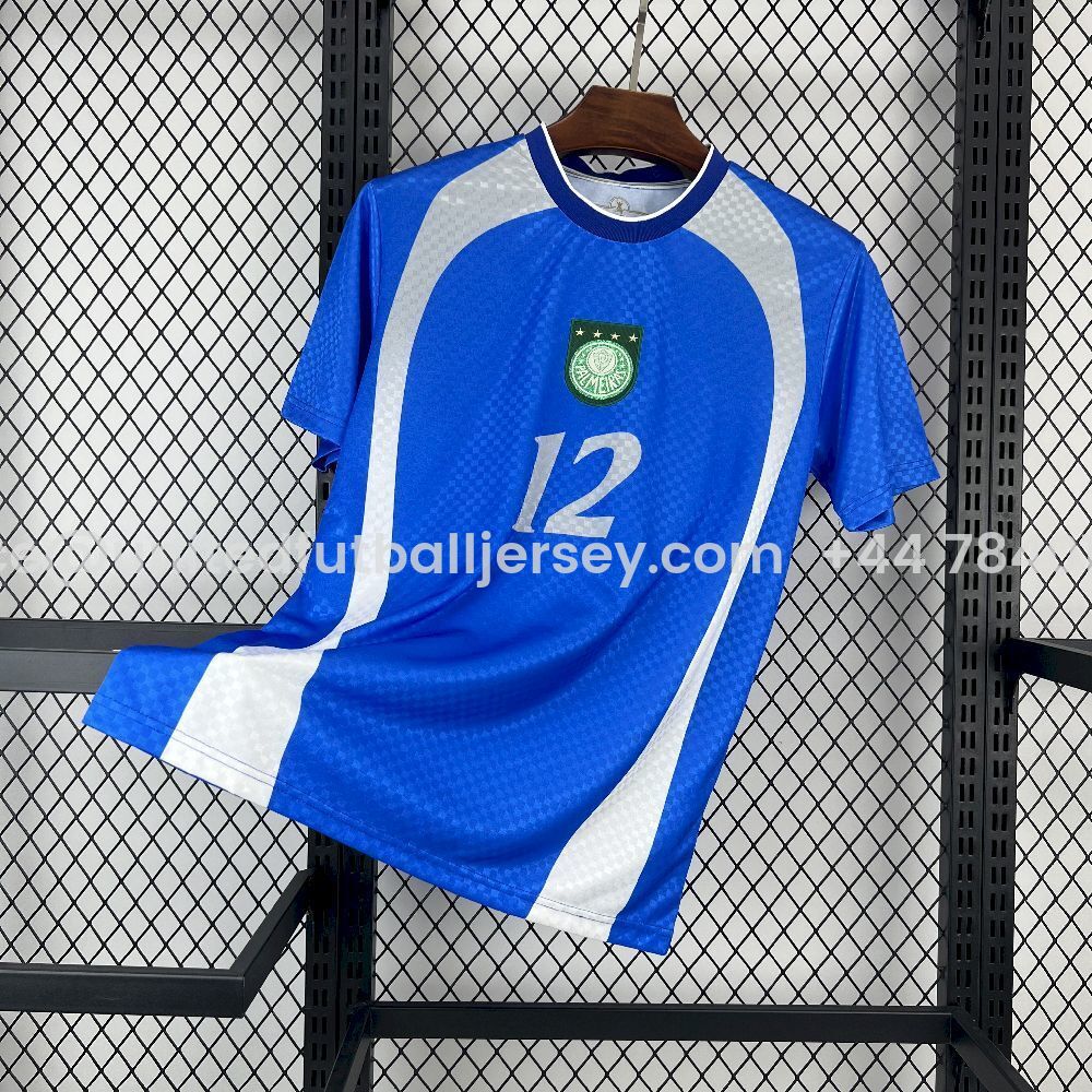 Retro Palmeiras 1999-00 Marcos 12 Goalkeeper Blue Jersey - JerseysGala