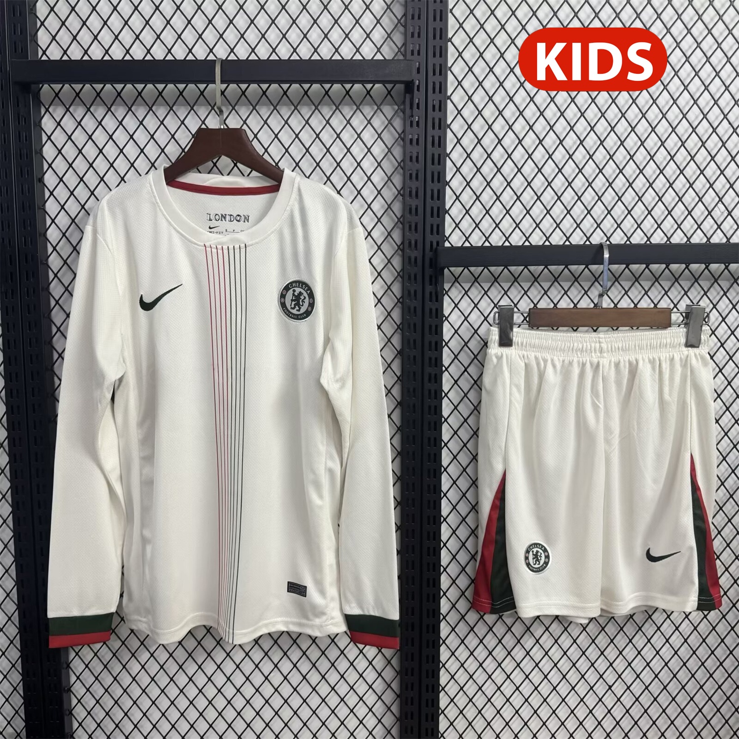 C.H.E.L.S.E.A 25-26 Away Long Sleeves Unsponsored Kids Kit - JerseysGala