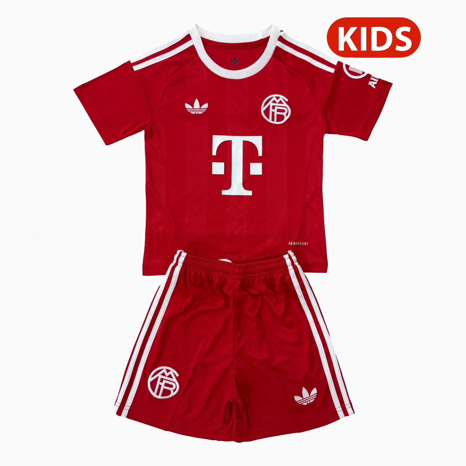 Bayern Munich 25-26 Red Goalkeeper Kids Kit - JerseysGala