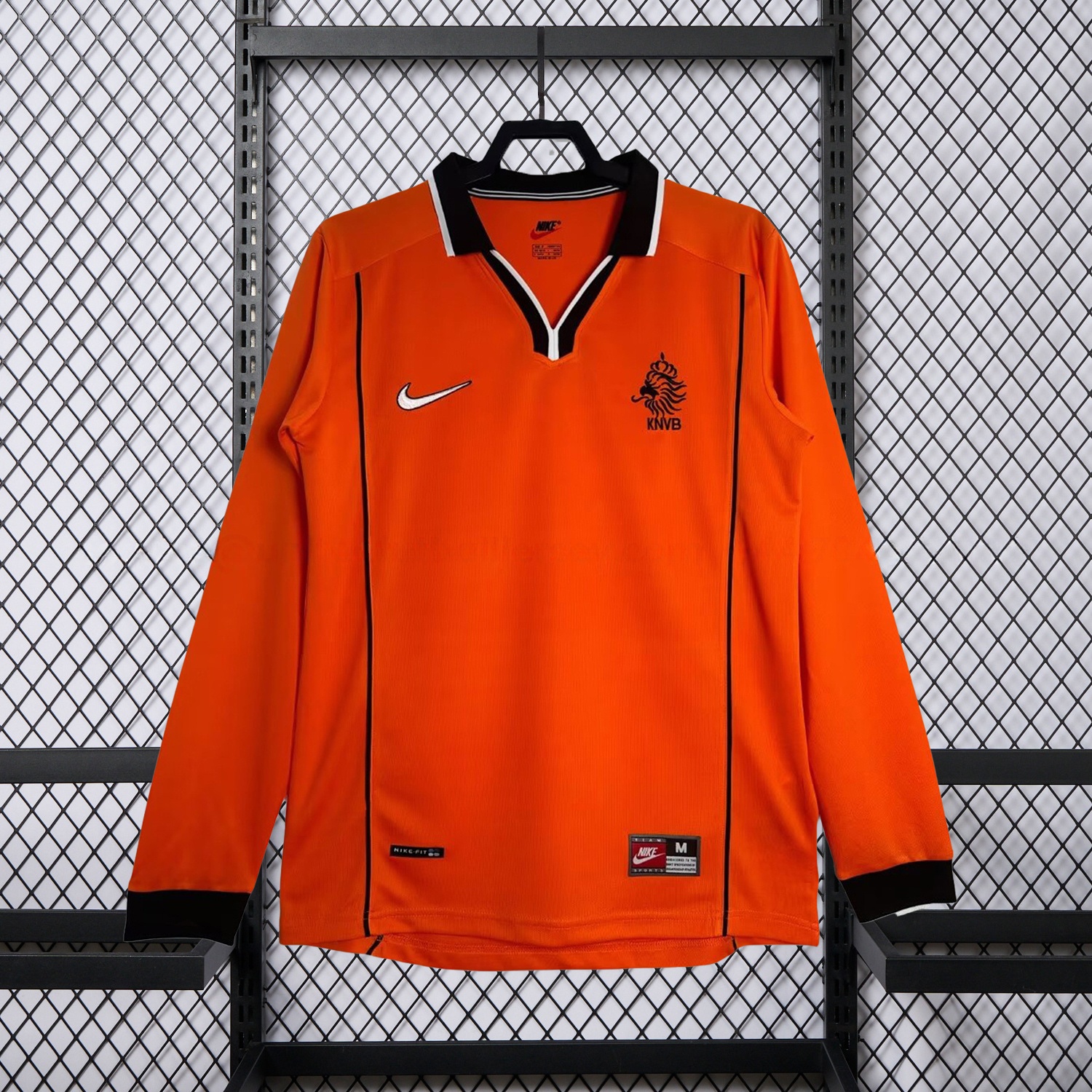 Retro Netherlands 1998 Home Long Sleeves Jersey - JerseysGala