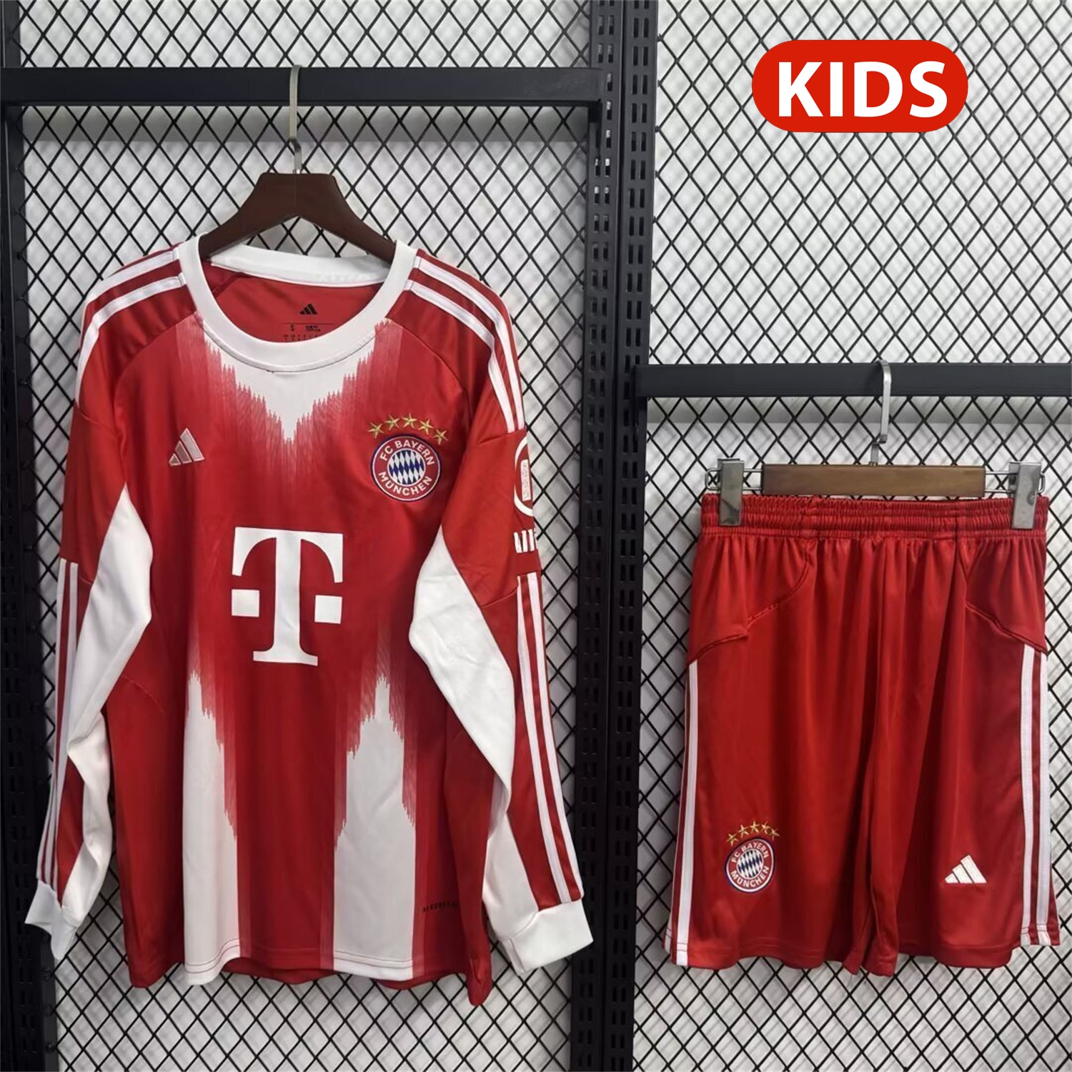 Bayern Munich 25-26 Home Long Sleeves Kids Kit - JerseysGala