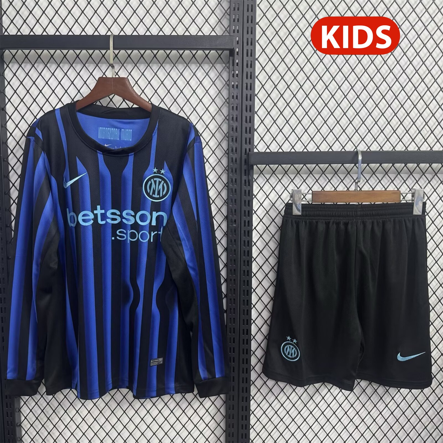 Inter Milan 25-26 Home Long Sleeves Kids Kit - JerseysGala