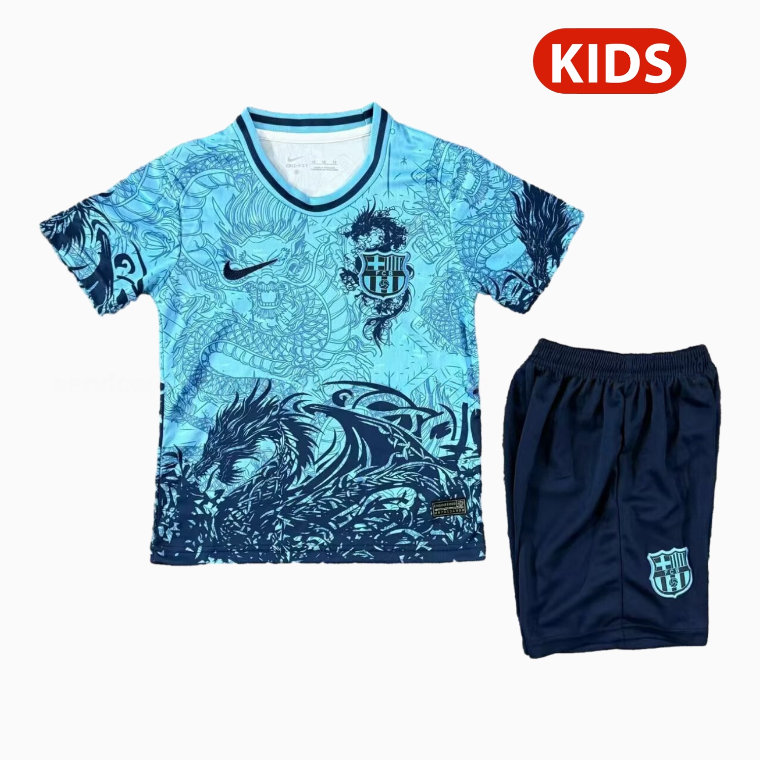 Barcelona 25-26 Blue Dragon Special Kids Kit - JerseysGala